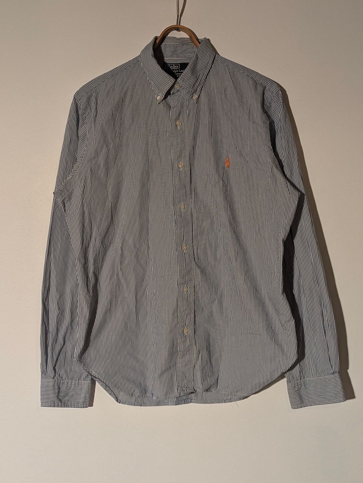 Polo Ralph Lauren 👔 Polo Ralph Lauren Striped Button-Up – Blue/White (Size L) Size US L / EU 52-54 / 3 - 1 Thumbnail
