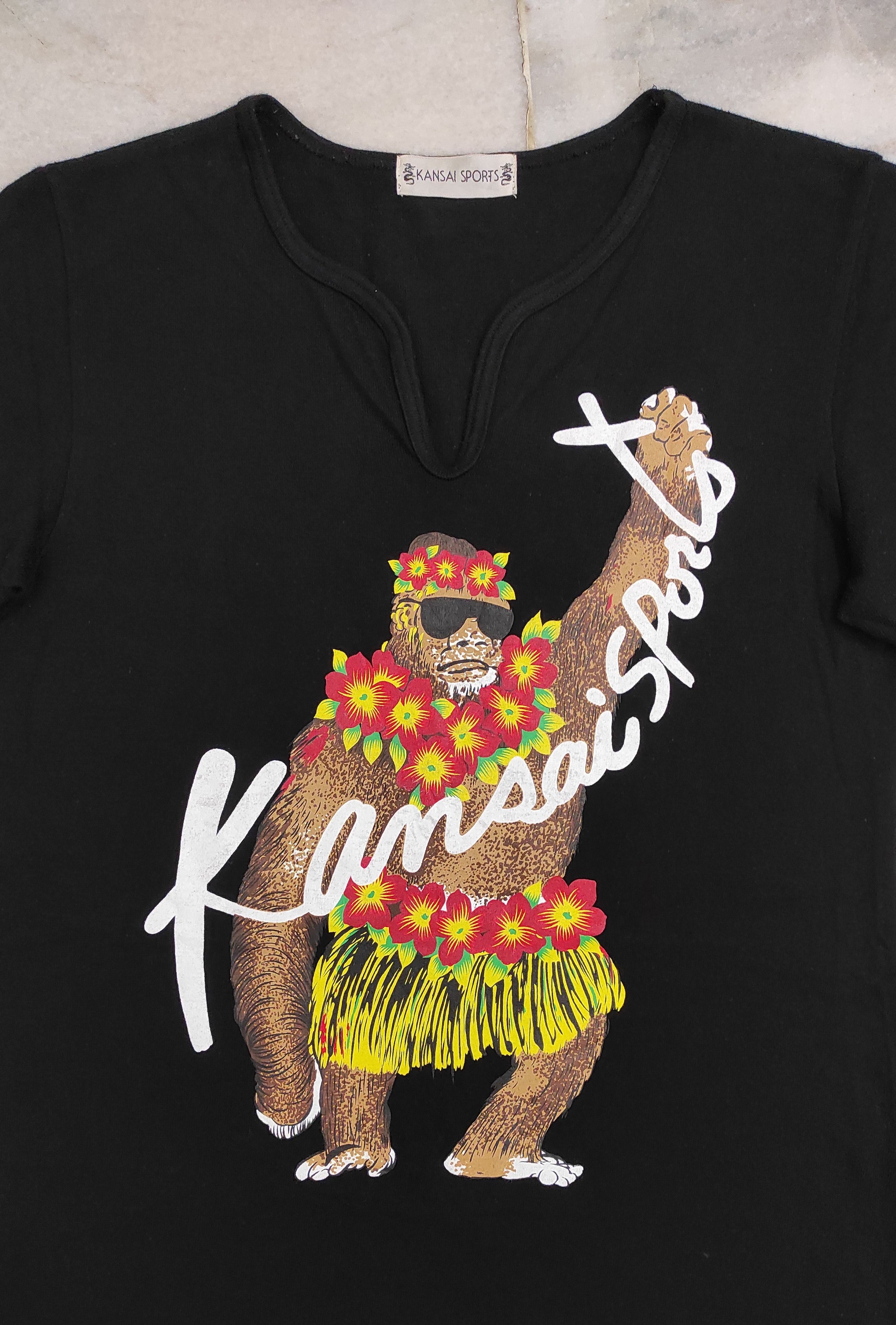 Kansai Yamamoto Archive 90's KANSAI SPORTS OVP short sleeve dress T shirt Size L / US 10 / IT 46 - 6 Thumbnail