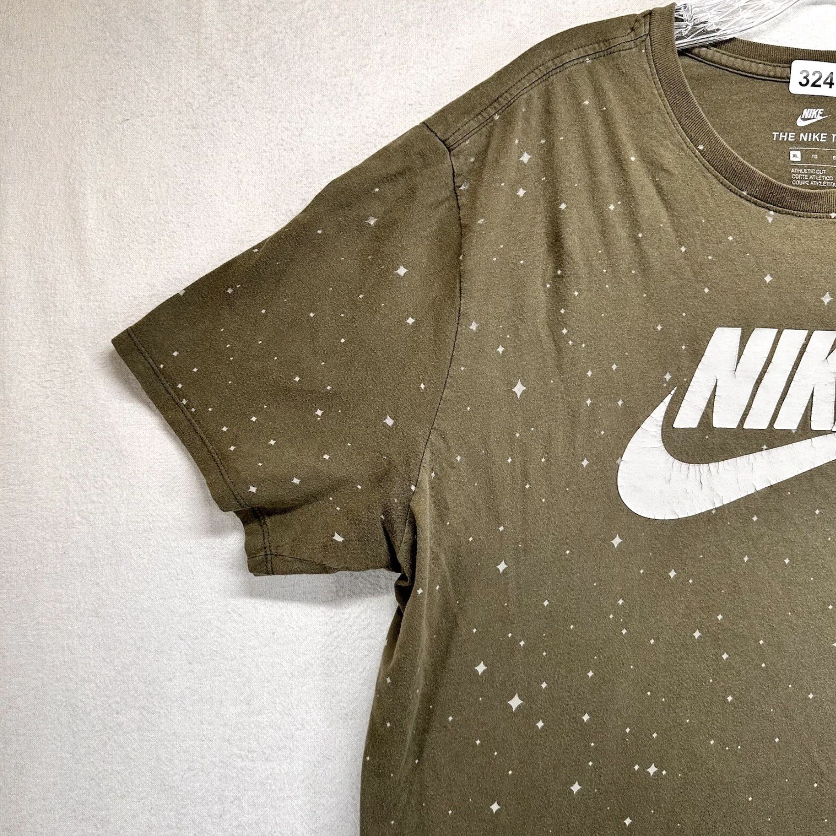 Nike Nike T-Shirt Mens Large Green Sports Logo Crew Neck Short Sleeve Breathable Cotton Size US L / EU 52-54 / 3 - 6 Thumbnail
