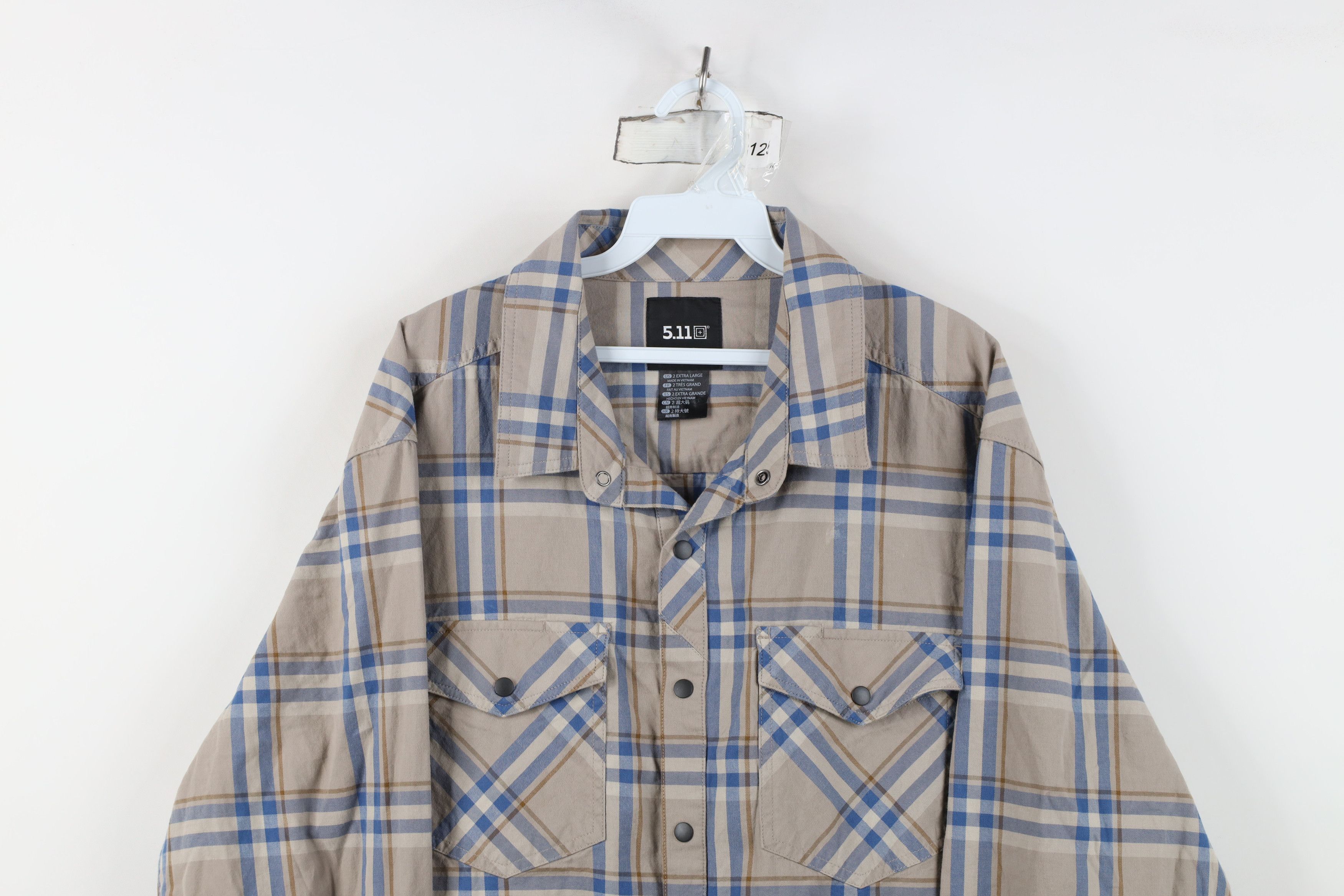 Vintage 5.11 Tactical Series Gunner Snap Button Shirt Plaid Size US XXL / EU 58 / 5 - 2 Thumbnail
