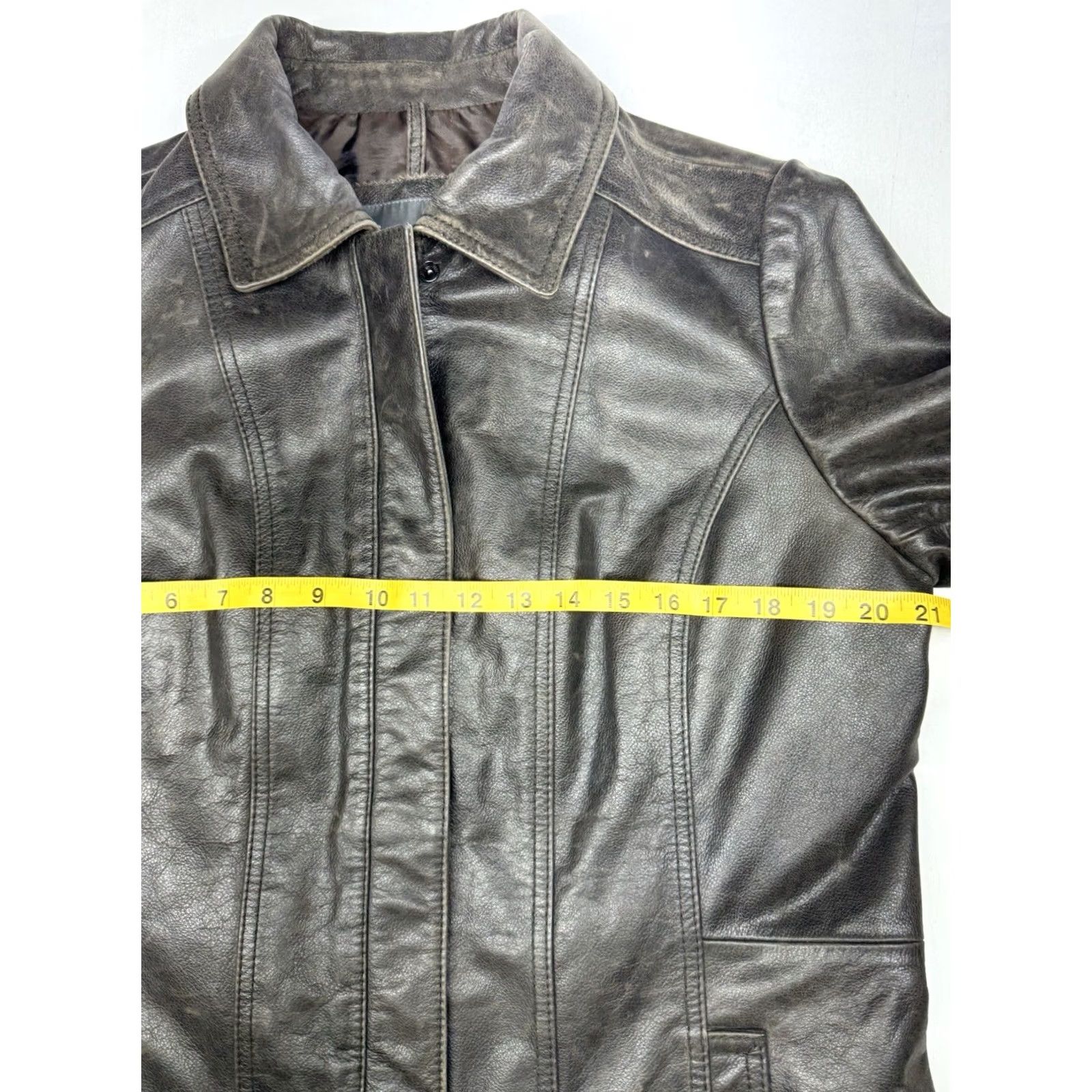 Eddie Bauer Eddie Bauer Jacket Brown Buffalo Leather Full Zip Adjustable Waist Women’s L Tall Size L / US 10 / IT 46 - 4 Thumbnail