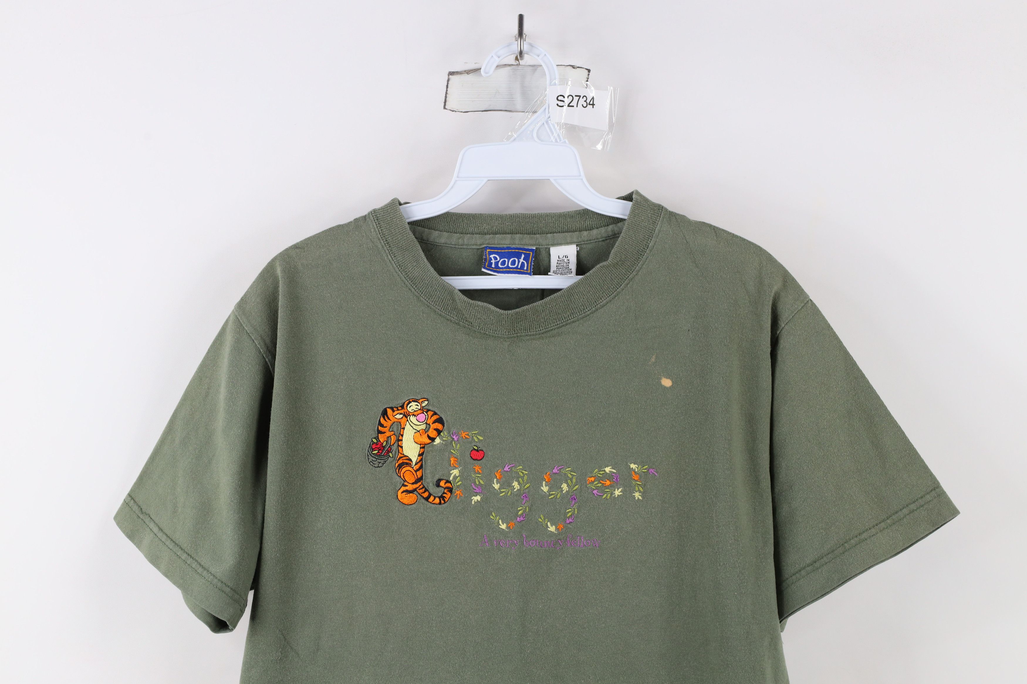 Disney × Vintage Vintage 90s Disney Spell Out Tigger the Tiger T-Shirt Size L / US 10 / IT 46 - 2 Thumbnail