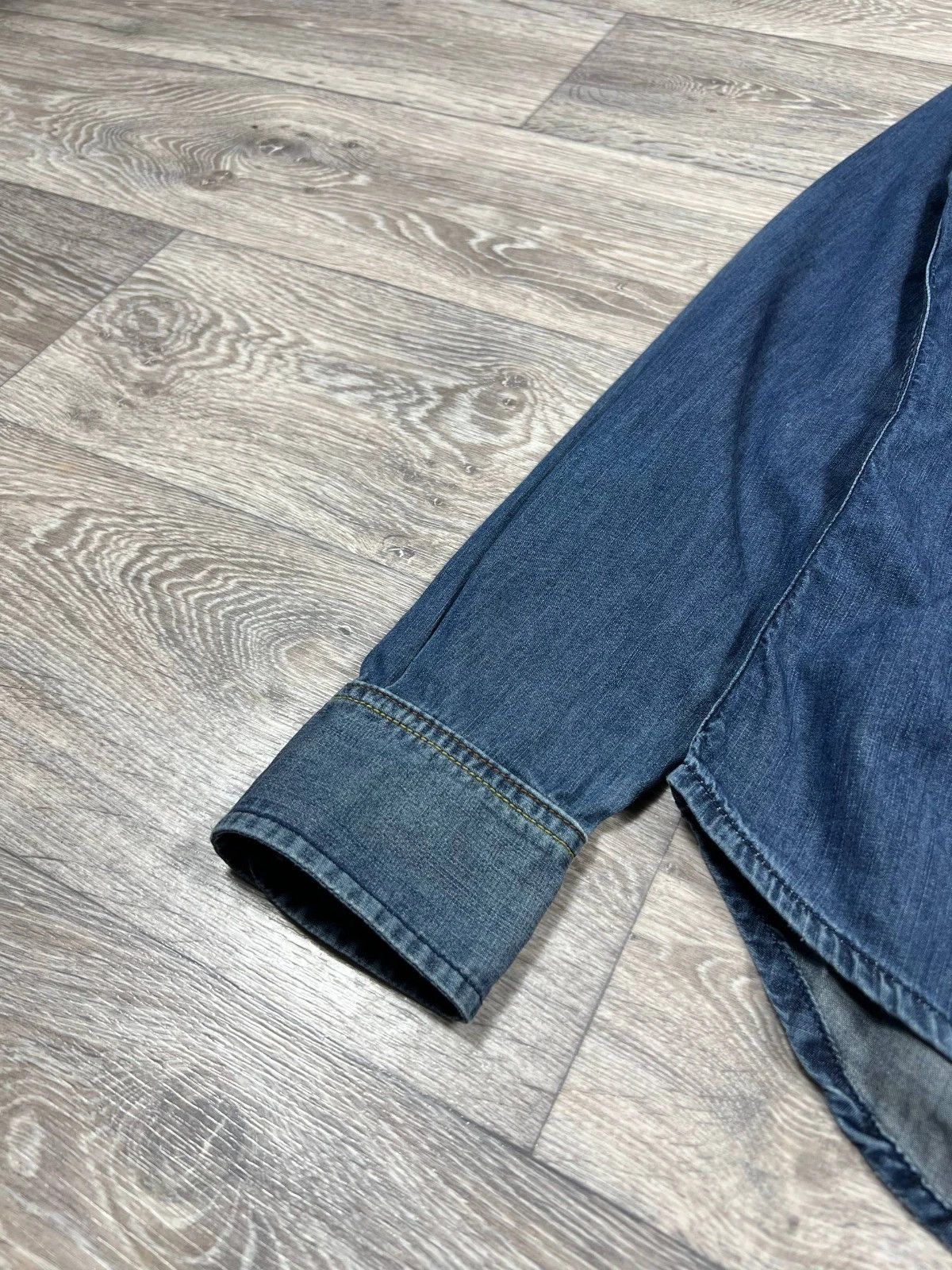 Diesel Diesel Denim Shirt Medium Blue Pearl Snap Button Western Size US M / EU 48-50 / 2 - 10 Thumbnail