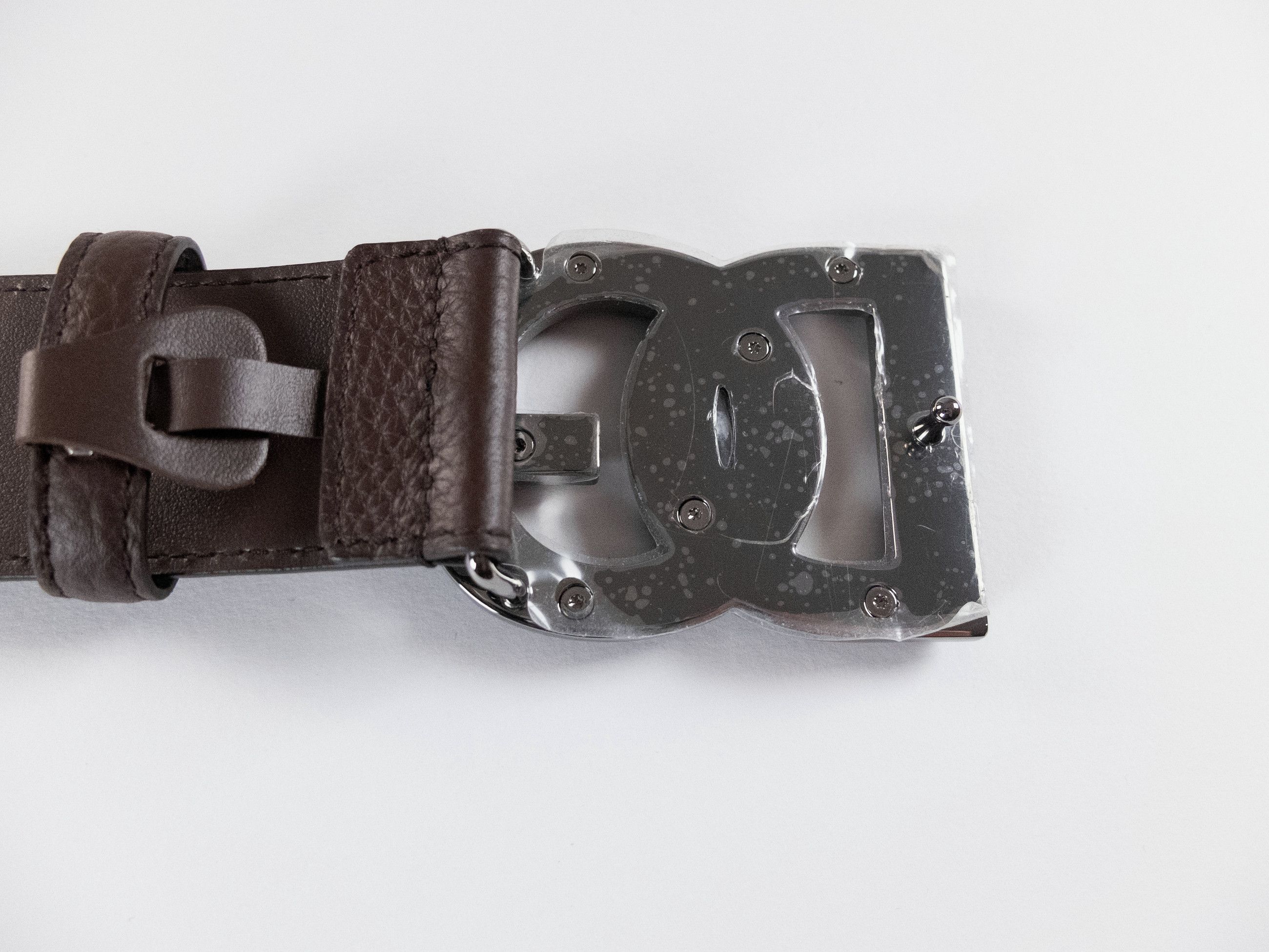 Dolce & Gabbana DOLCE & GABBANA brown DG buckle leather belt Size 100 Size 38 - 6 Thumbnail