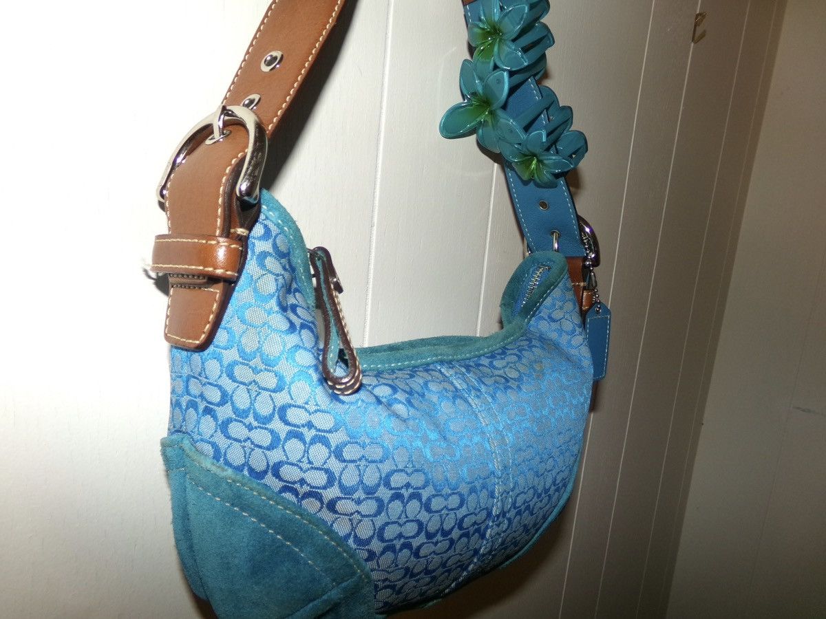 Coach Blue jacquard Coach purse Size ONE SIZE - 3 Thumbnail