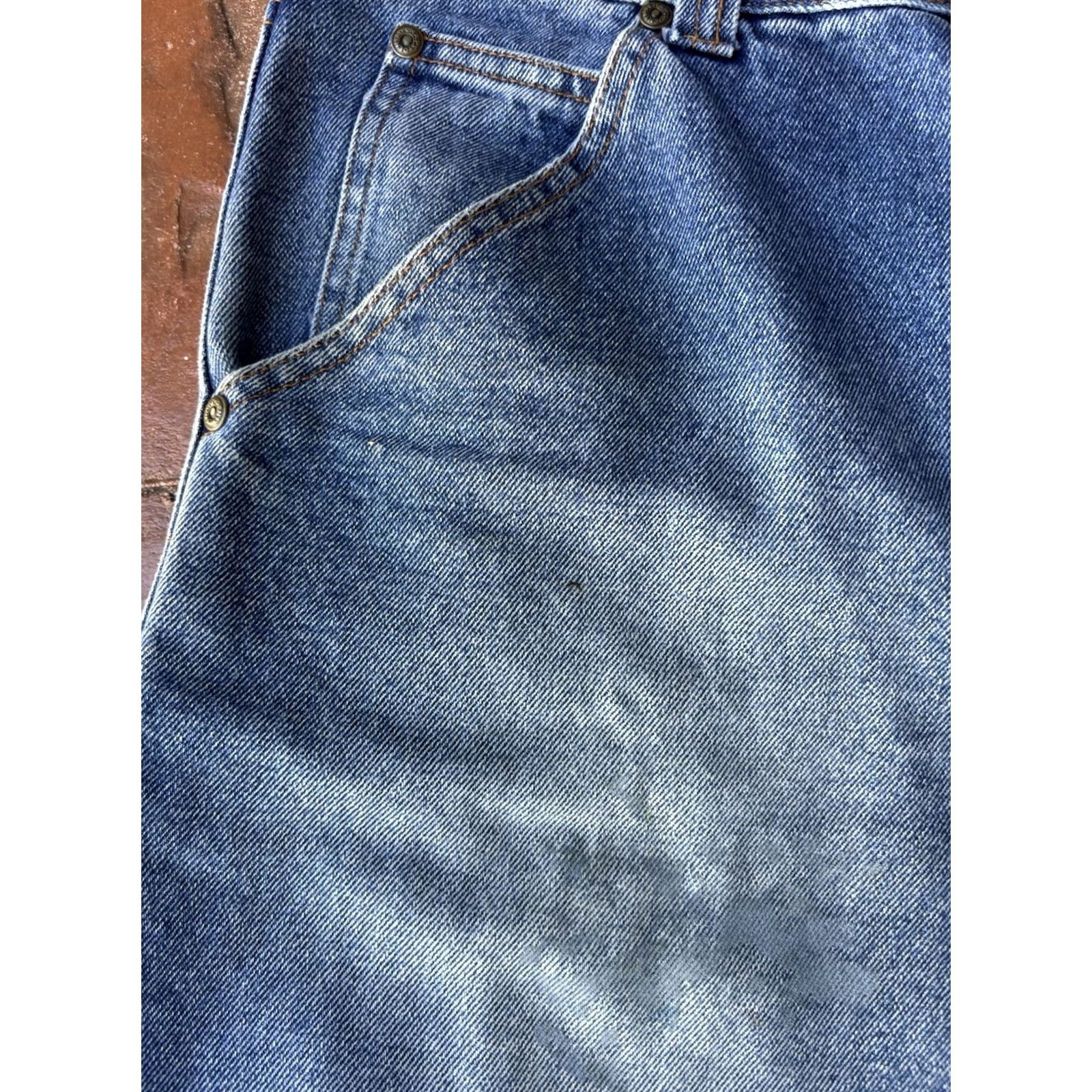 Chaps VINTAGE Chaps Carpenter Jeans Shorts Mens 34 Denim 5-Pocket Distressed Grunge Y2K 90s Size US 34 / EU 50 - 4 Thumbnail