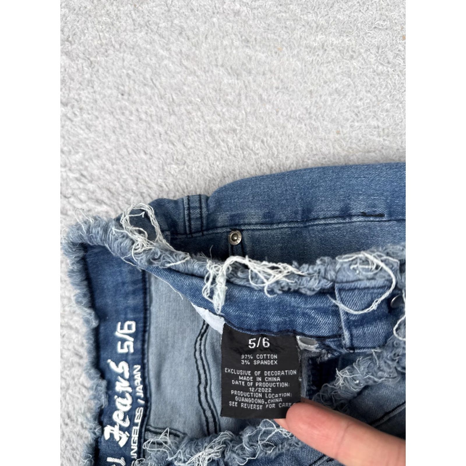 Vintage Pastel Jeans Jeans Juniors 5/6 Blue High Rise Distressed Stretch Flare 90s Womens Size 28" / US 6 / IT 42 - 7 Thumbnail
