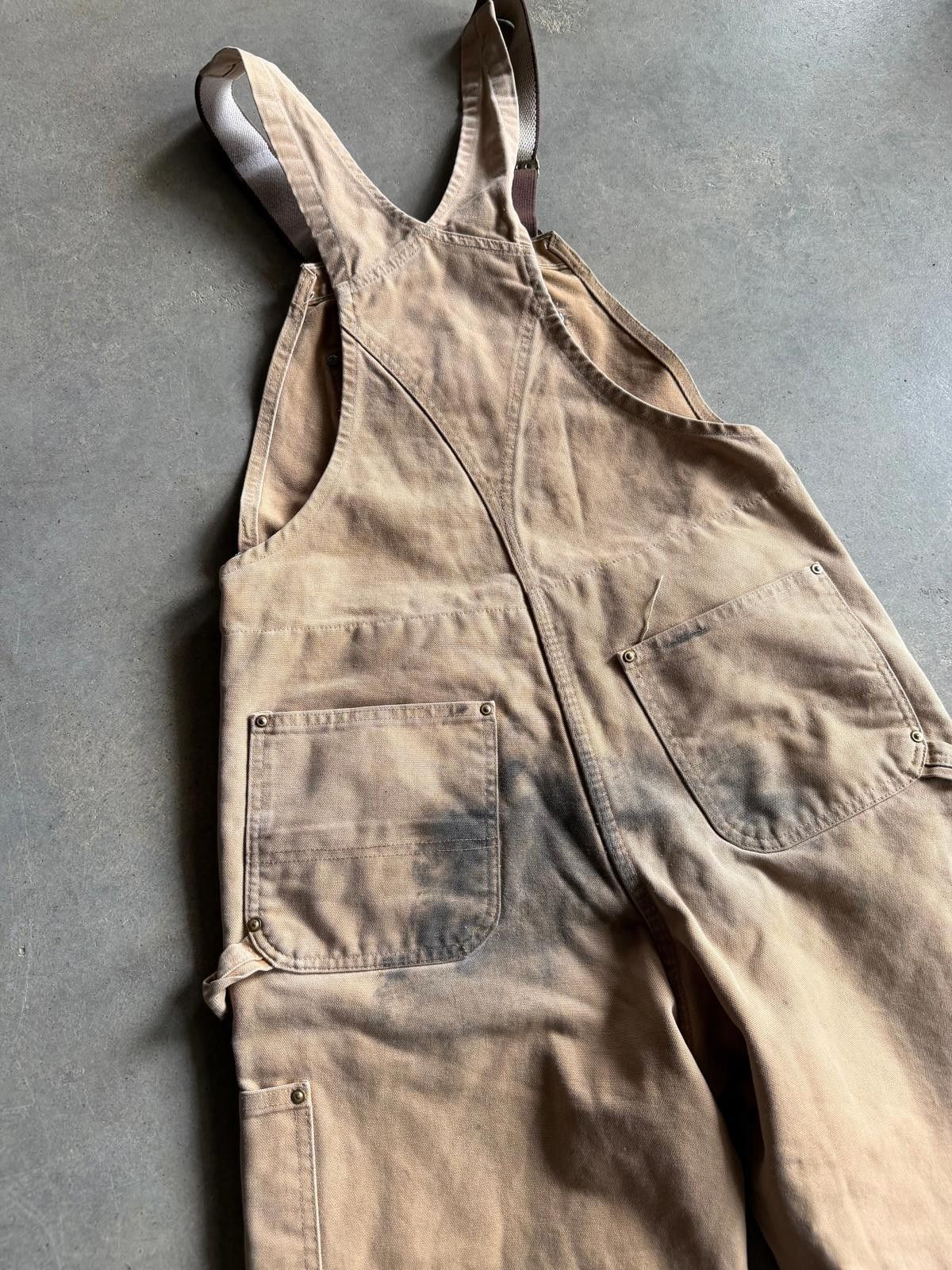 Carhartt VTG Carhartt Double Knee Khaki Overalls Sz 34x32 Size US 34 / EU 50 - 7 Thumbnail