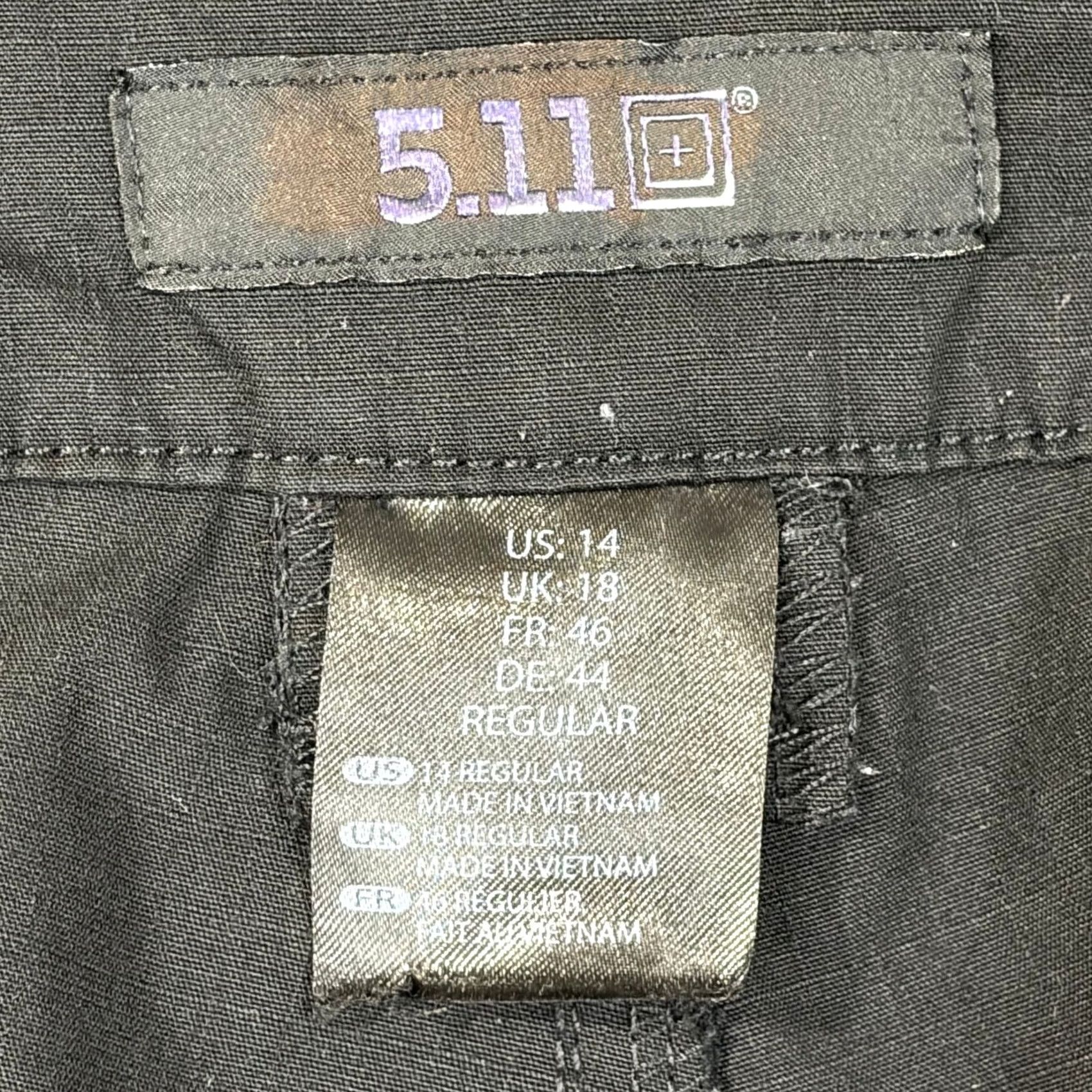 Vintage 5.11 Tactical Stryke Cargo Pants Black Womens 14 Regular 64445ABR-019 Ripstop Tweed? Size 36" / US 14 / IT 50 - 7 Thumbnail