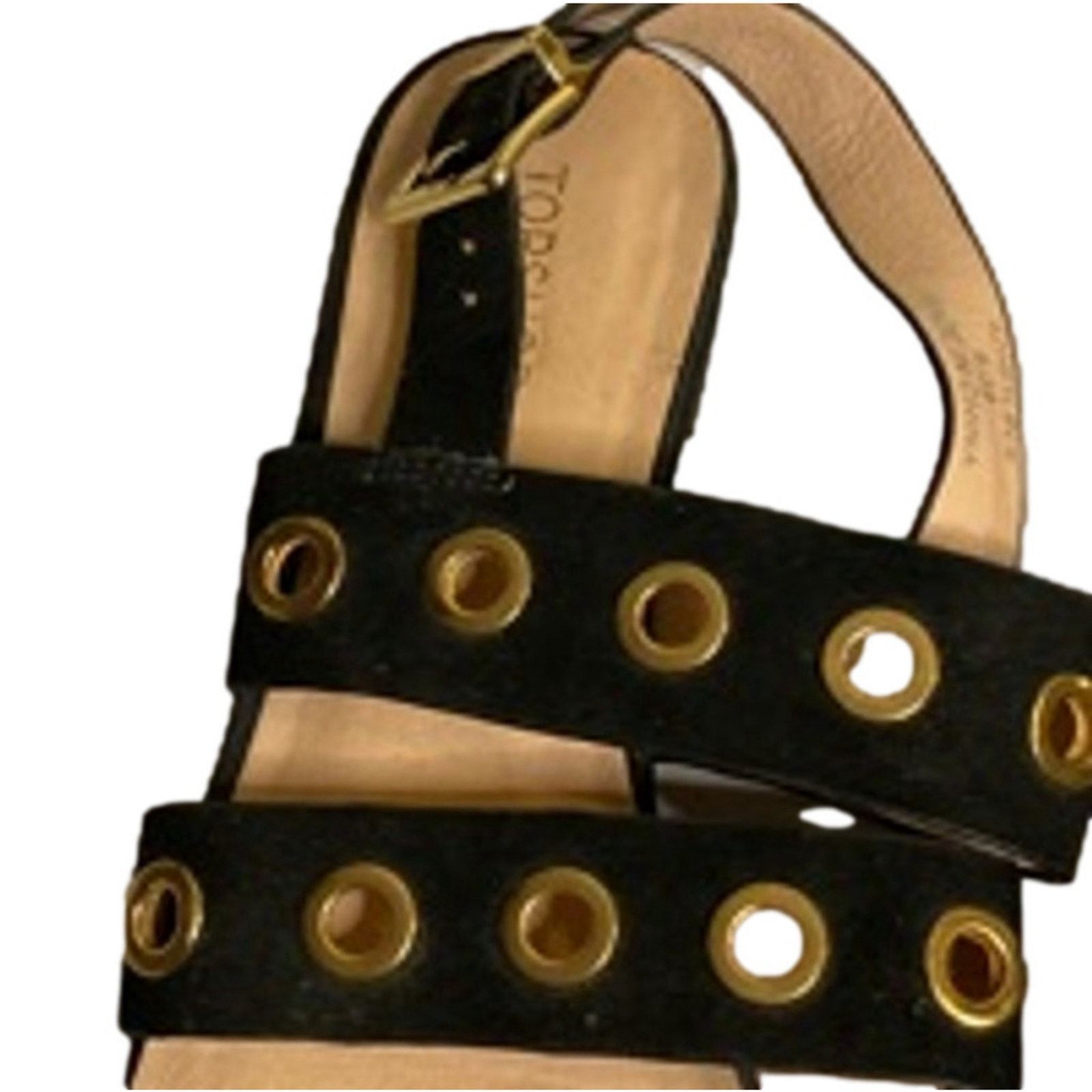 Topshop Edgy Black Grommet Gladiator Sandals Topshop Women’s 6 Size US 6 / IT 36 - 5 Thumbnail