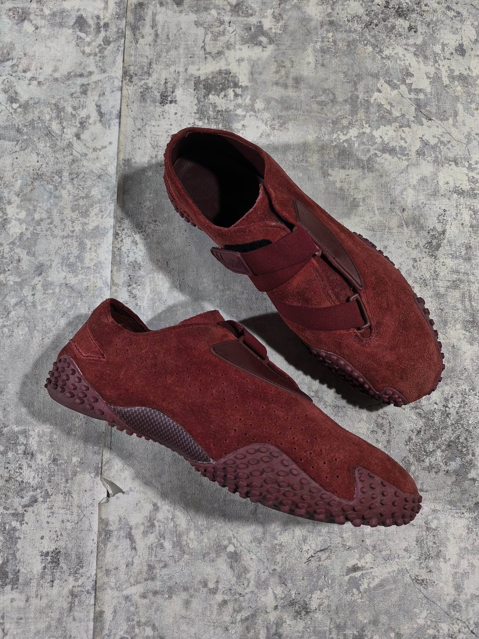 Puma vintage puma mostro burgundy red suede leather y2k Size US 12 / EU 45 - 1 Thumbnail