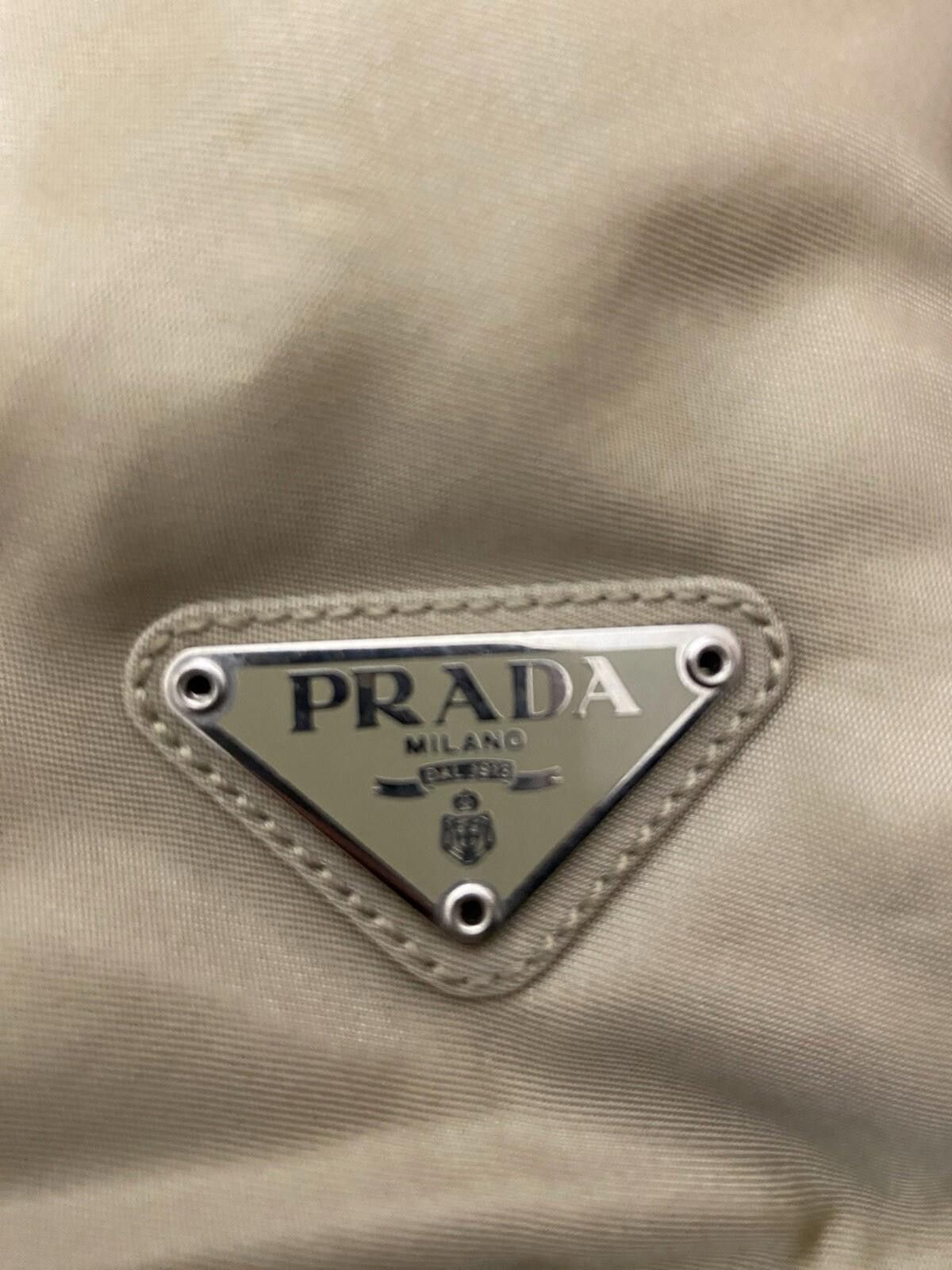 Prada Prada beige nylon small tote handbag, good clean cond Size ONE SIZE - 6 Thumbnail