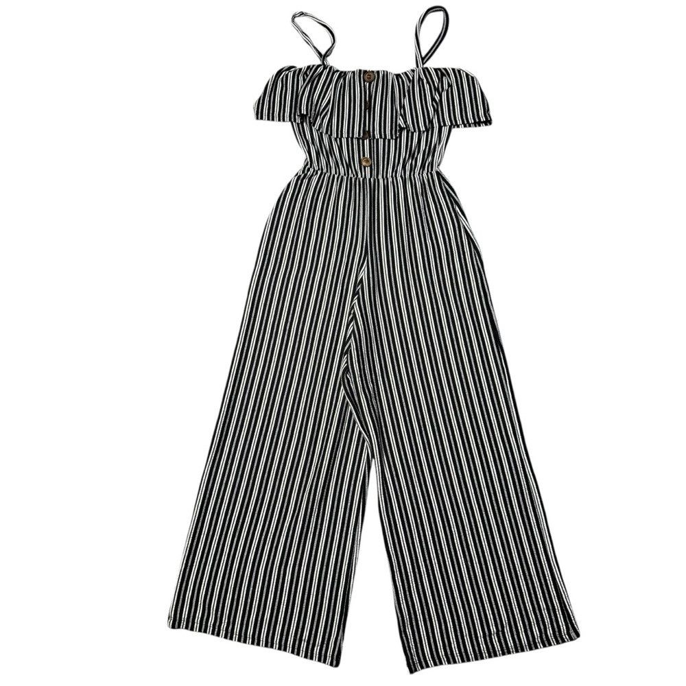 Pull & Bear Pull & Bear Black White Jumpsuit Made in Portugal Size S Size 27" / US 4 / IT 40 - 2 Thumbnail