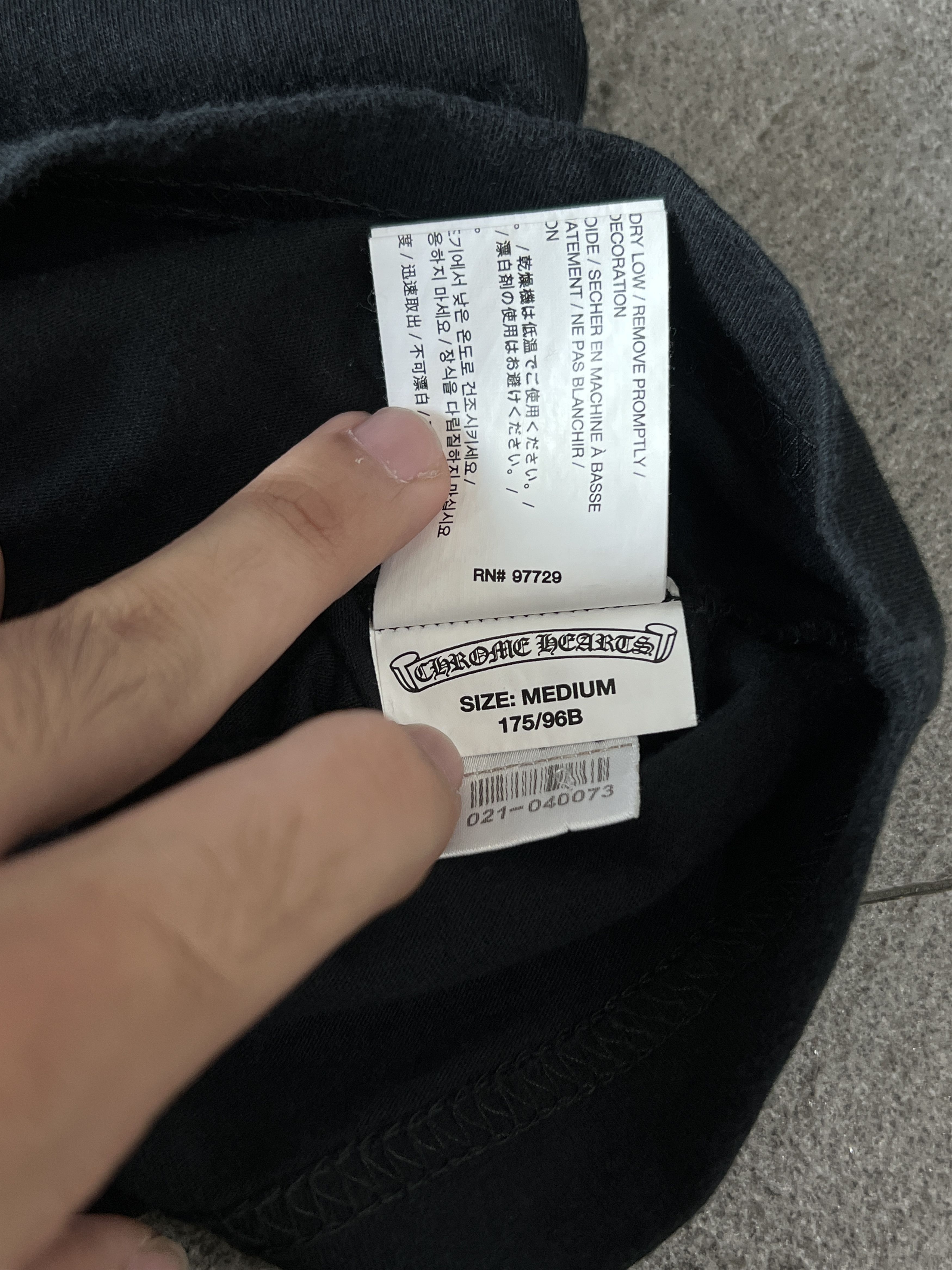 Chrome Hearts Chrome Hearts Orange Cross Pocket Tee Black Medium Size US M / EU 48-50 / 2 - 10 Thumbnail