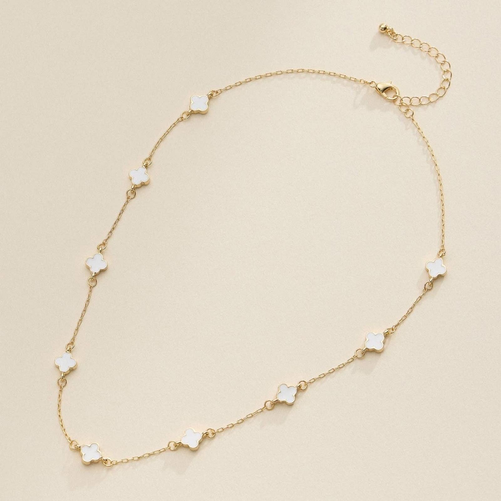 Other Gold Charm Necklace with Enamel Accents Elegant Necklace Size ONE SIZE - 9 Thumbnail