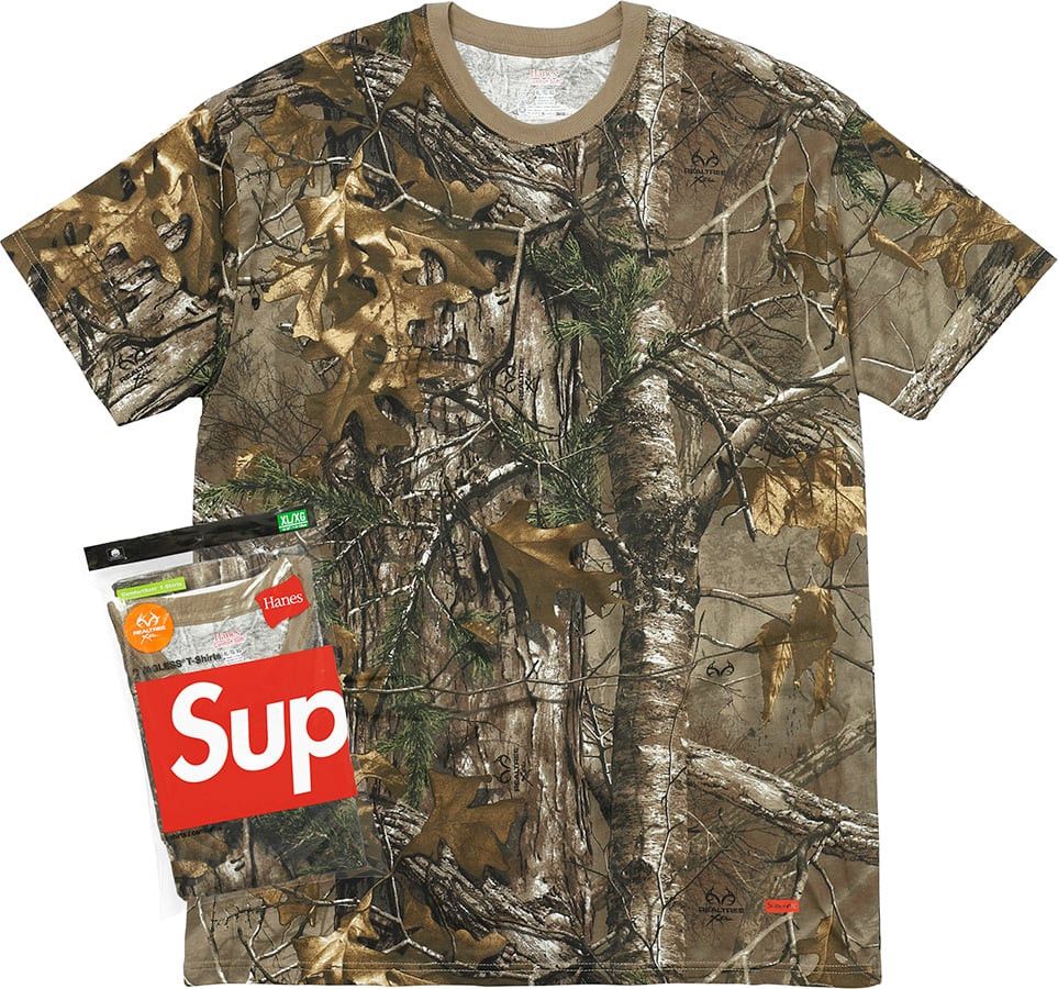 Supreme Hanes Realtree Tagless Tees (2 Pack) Size US S / EU 44-46 / 1 - 3 Thumbnail