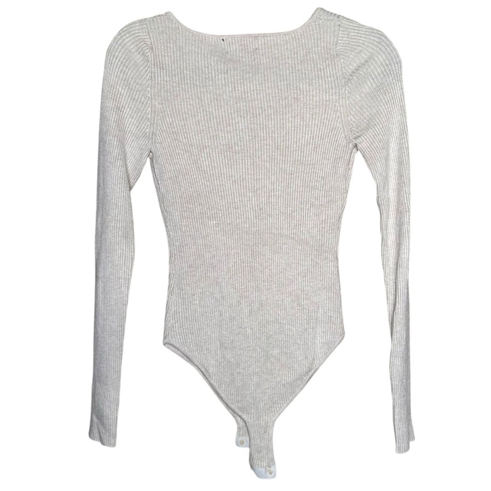 Other 4Sienna Soft Ribbed Deep V-neck Bodysuit Cream Sz Medium Size M / US 6-8 / IT 42-44 - 2 Thumbnail