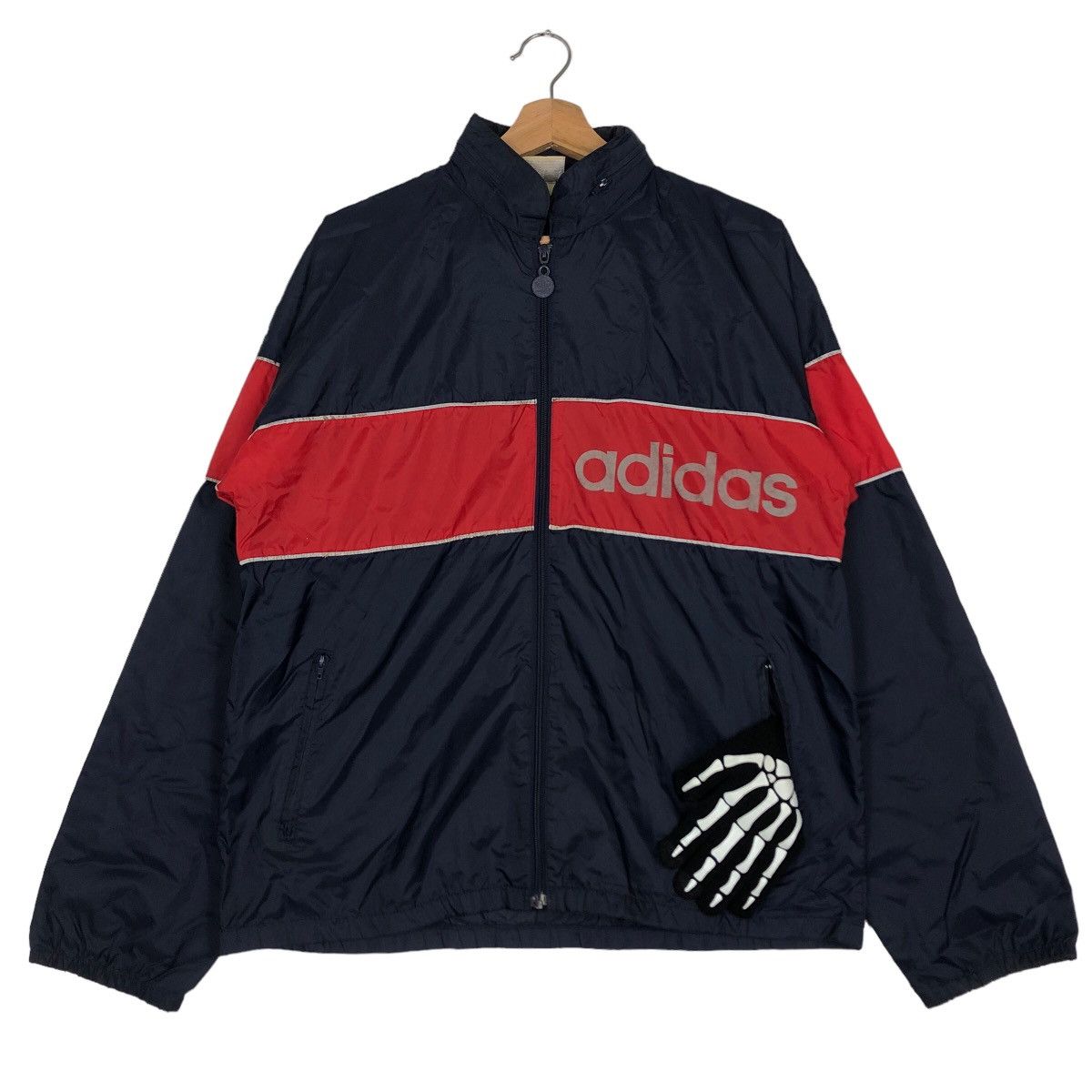 Adidas 🔥90’s Vintage Bomber Jacket Adidas Block Colour Big Logo Size US M / EU 48-50 / 2 - 2 Thumbnail