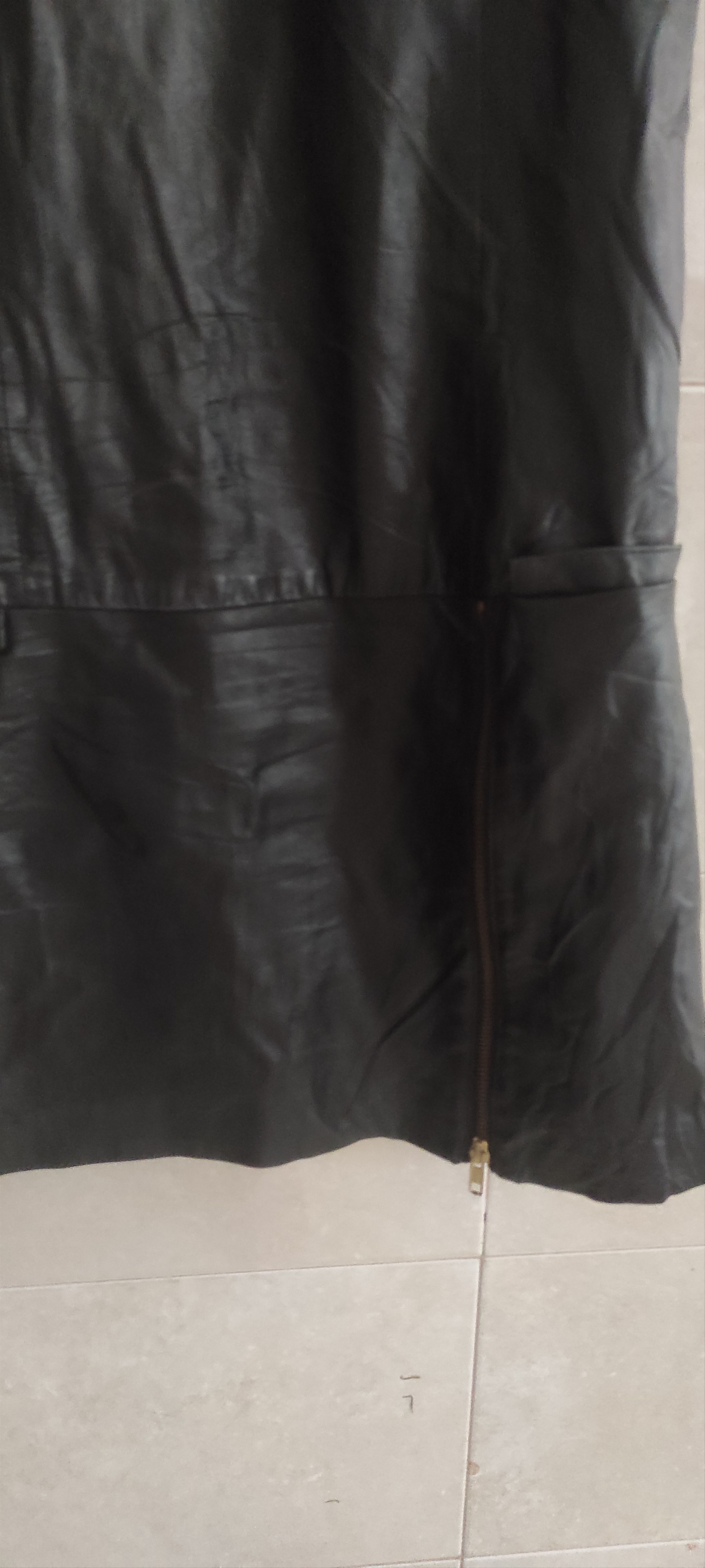 Genuine Leather Corty Bennet Genuine Soft Lambskin Sleeveless Dress Slim Fit Size S / US 4 / IT 40 - 3 Thumbnail