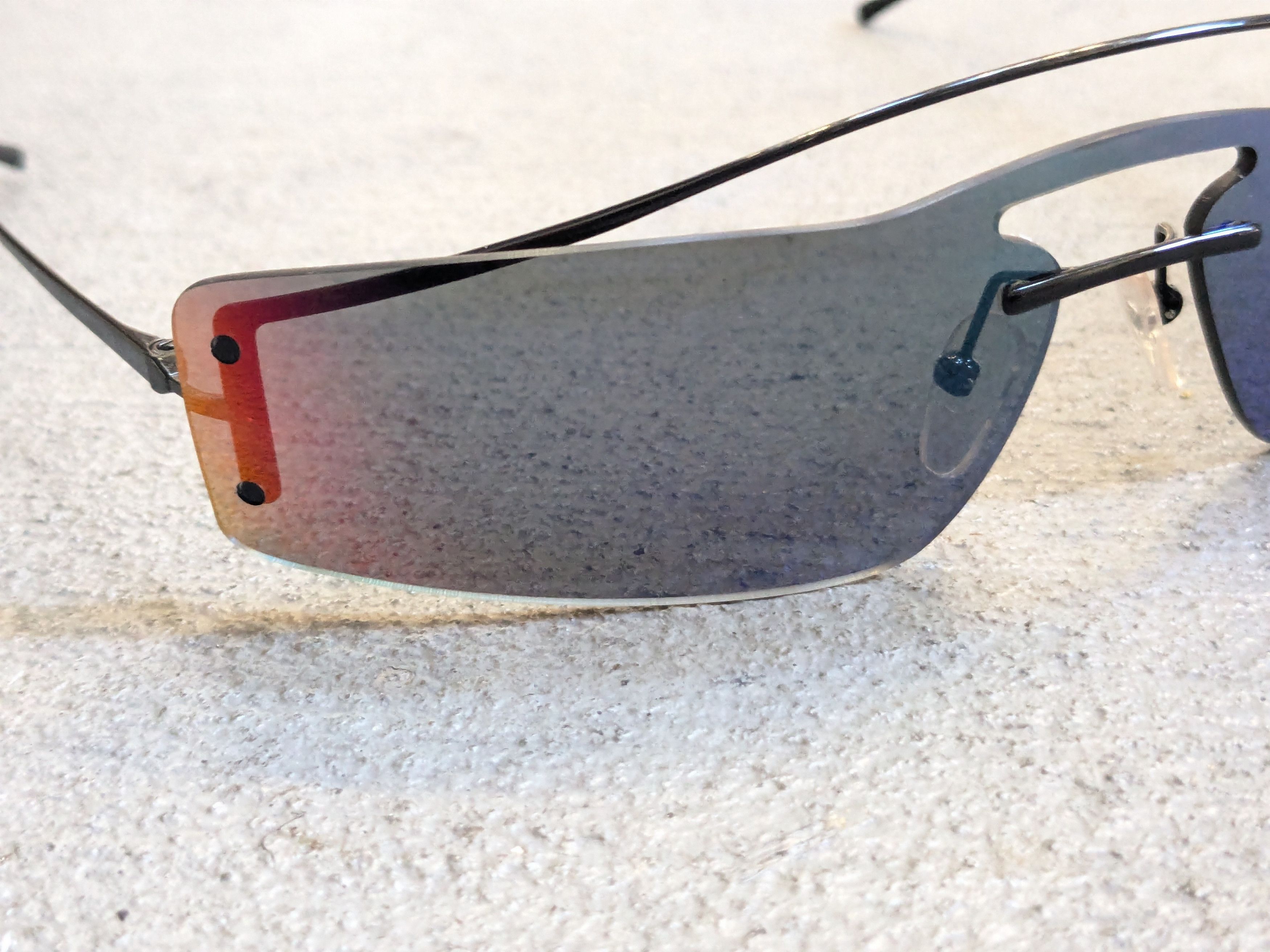 Prada Prada Sunglasses SPR61V Mirrored Black Size ONE SIZE - 4 Thumbnail