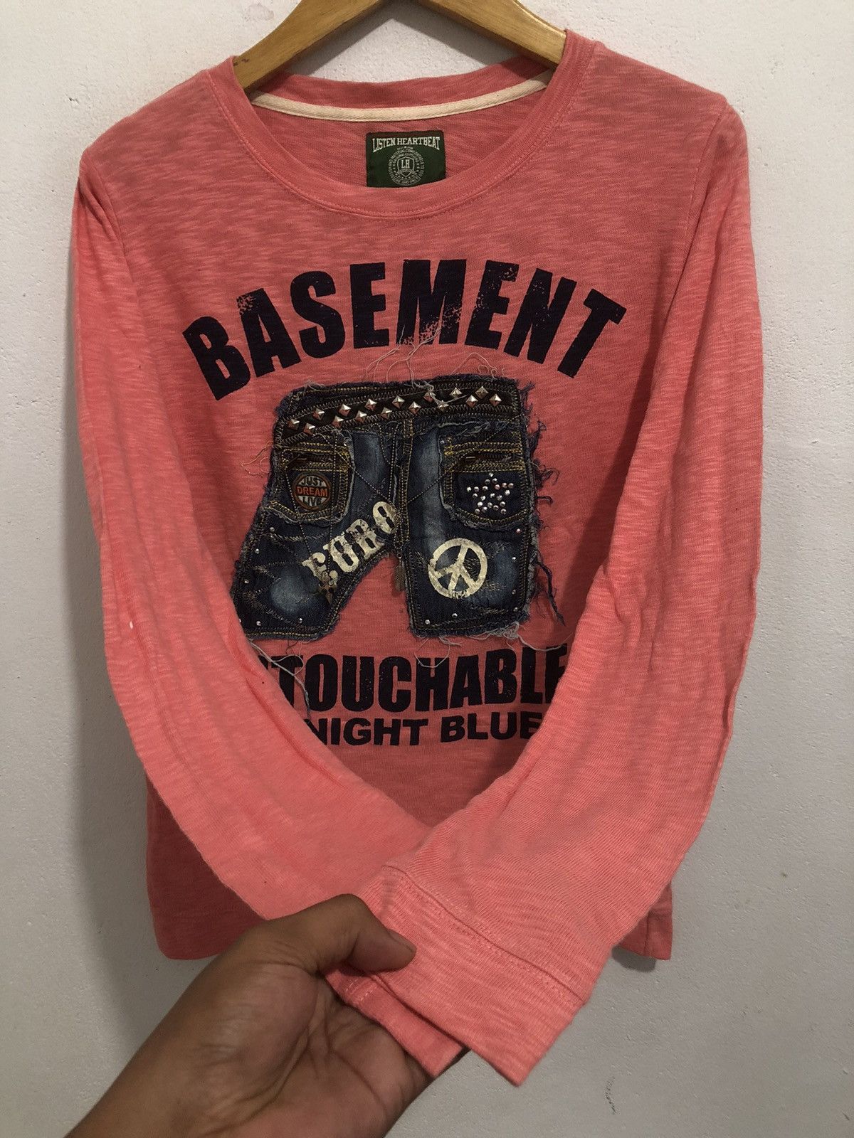 If Six Was Nine Distressed Studded Poem LongSleeve Rock Punk Style Size US M / EU 48-50 / 2 - 2 Thumbnail