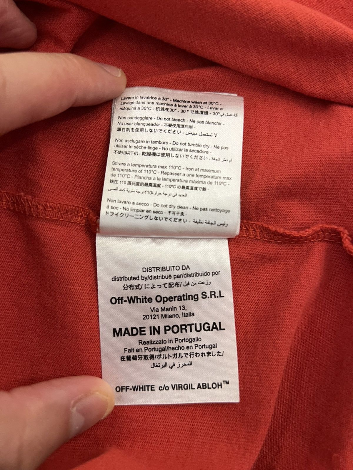 Off-White Off White Brushed Diagonal Tee Red Size US L / EU 52-54 / 3 - 11 Thumbnail