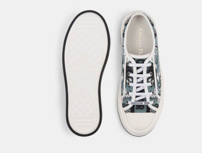 Dior o1w1db11224 Embroidered Cotton Platform Sneakers Size US 7 / IT 37 - 4 Thumbnail