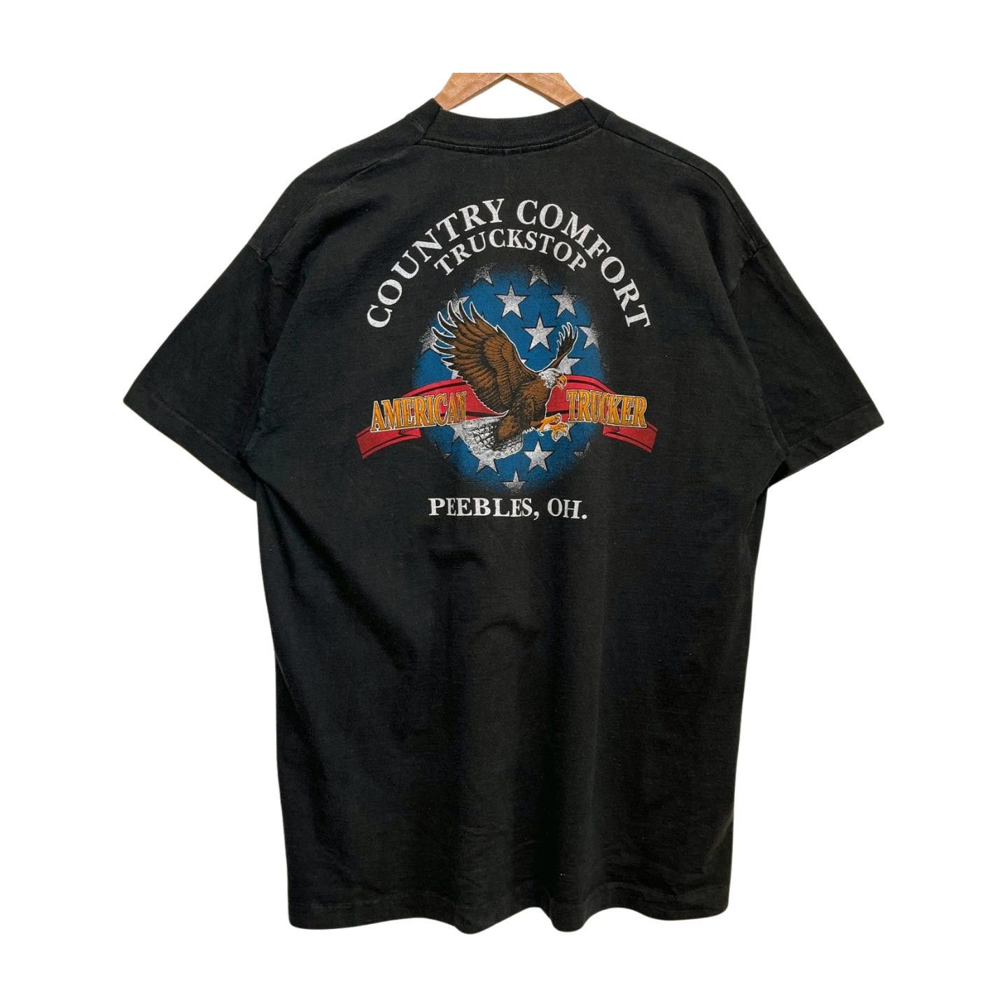 Fruit Of The Loom × Vintage Vintage 80s American Trucker T-shirt XL Highway Angel Size US XL / EU 56 / 4 - 3 Thumbnail