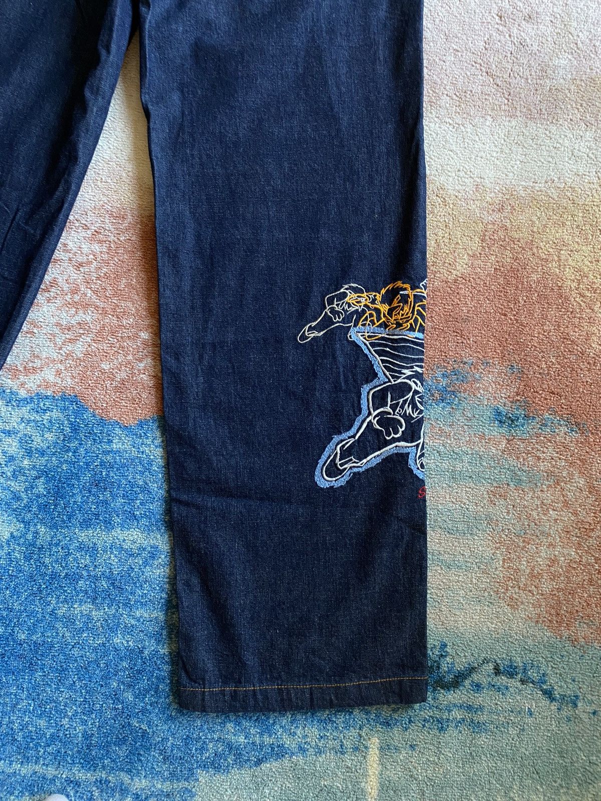 JNCO × Southpole × Vintage Crazy Deadstock Y2K Avirex Embroidered Baggy Jeans Size US 36 / EU 52 - 8 Thumbnail