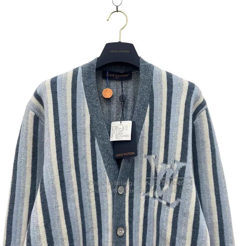 Louis Vuitton Louis Vuitton 26 New Stripe Long Sleeve Knitted Cardigan s Size US XL / EU 56 / 4 - 3 Thumbnail