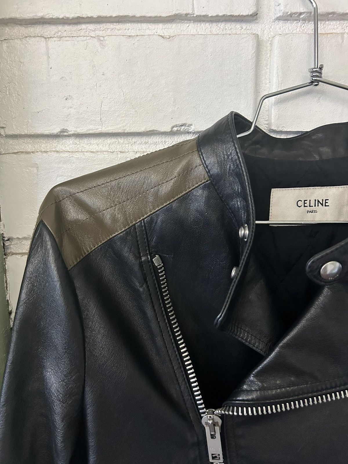 Celine Celine SAMPLE FW20 Cafe Racer Leather Jacket (sz 48) Size US M / EU 48-50 / 2 - 4 Thumbnail