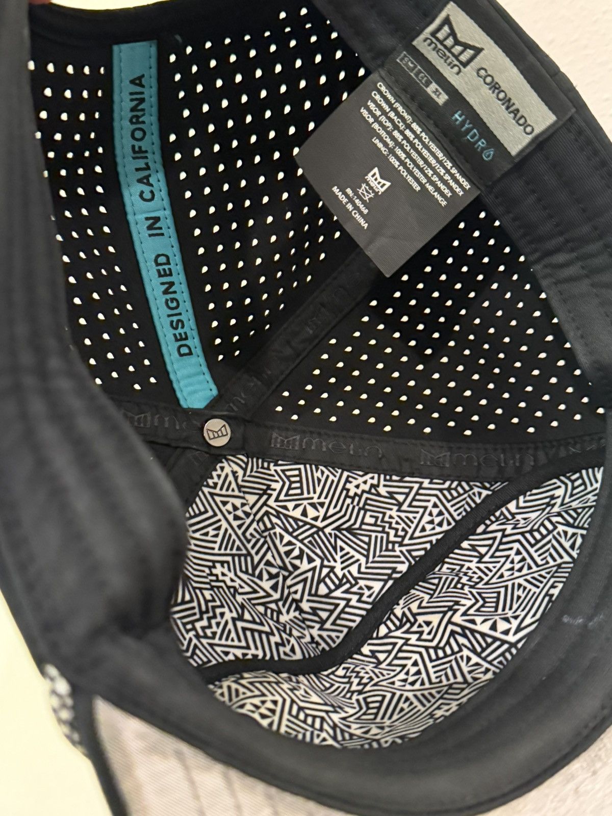 melin Melin Coronado Hydro Black Snapback Rope Hat XL Adjustable Size ONE SIZE - 4 Thumbnail