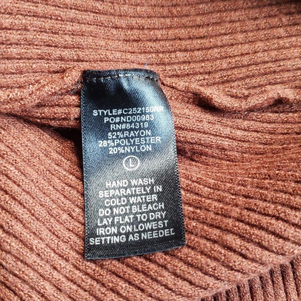 Designer CT727 Devotion by Cyrus Ladies Long Sleeve Brown Sweater L Size L / US 10 / IT 46 - 6 Thumbnail