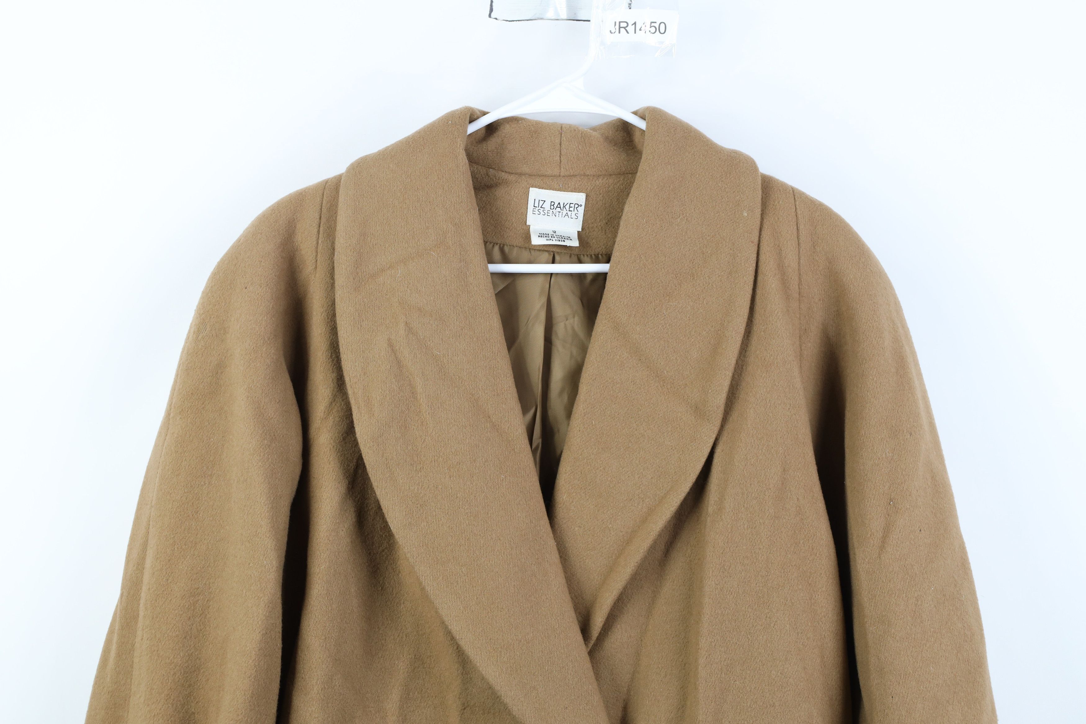 Vintage Vintage 90s Streetwear Heavy Wool Overcoat Jacket Beige Tan Size XL / US 12-14 / IT 48-50 - 2 Thumbnail