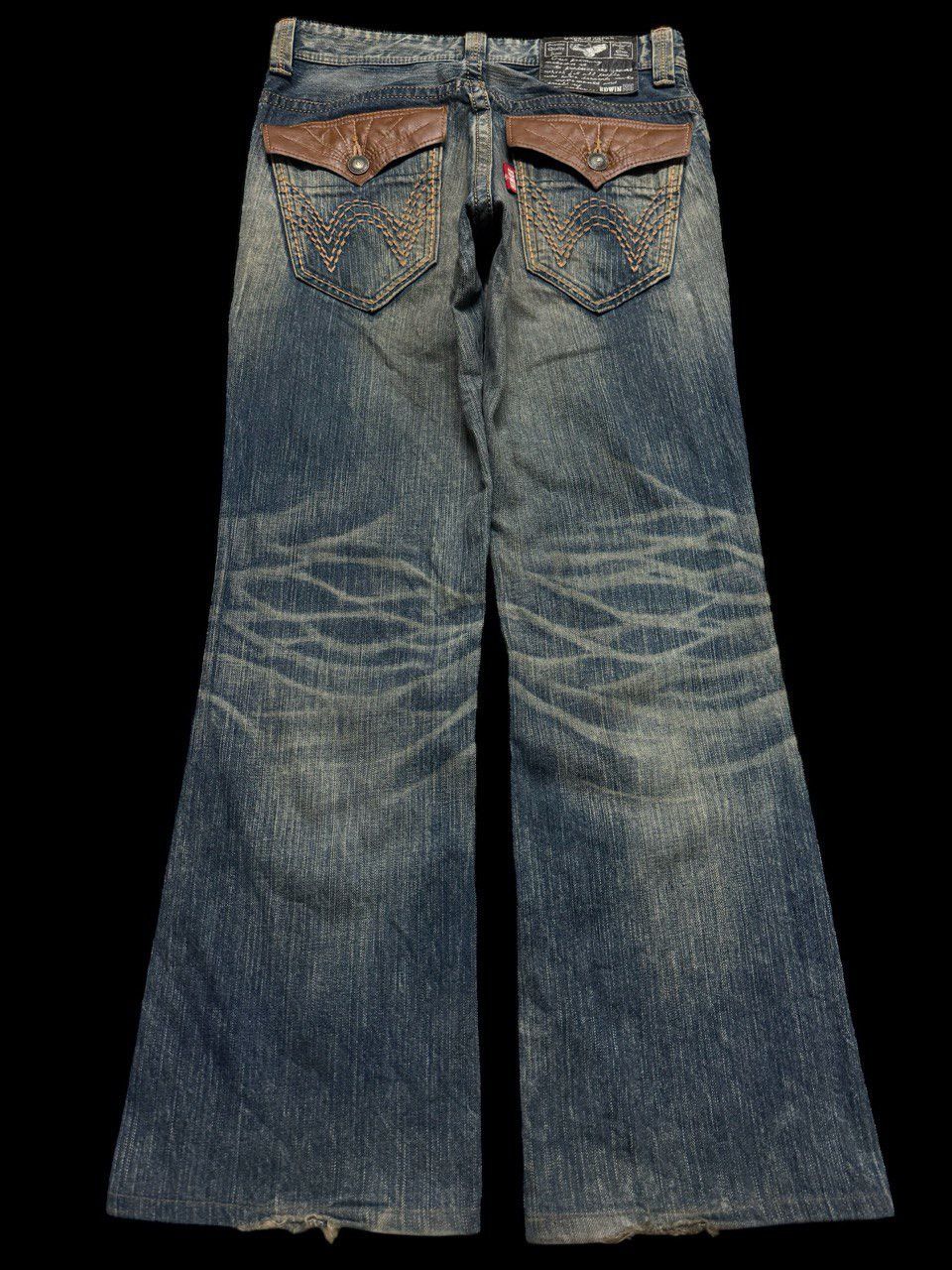 Edwin FLARE 90s Edwin Sick Rusty Whisker Mudwash Distressed Jeans Size US 30 / EU 46 - 12 Thumbnail