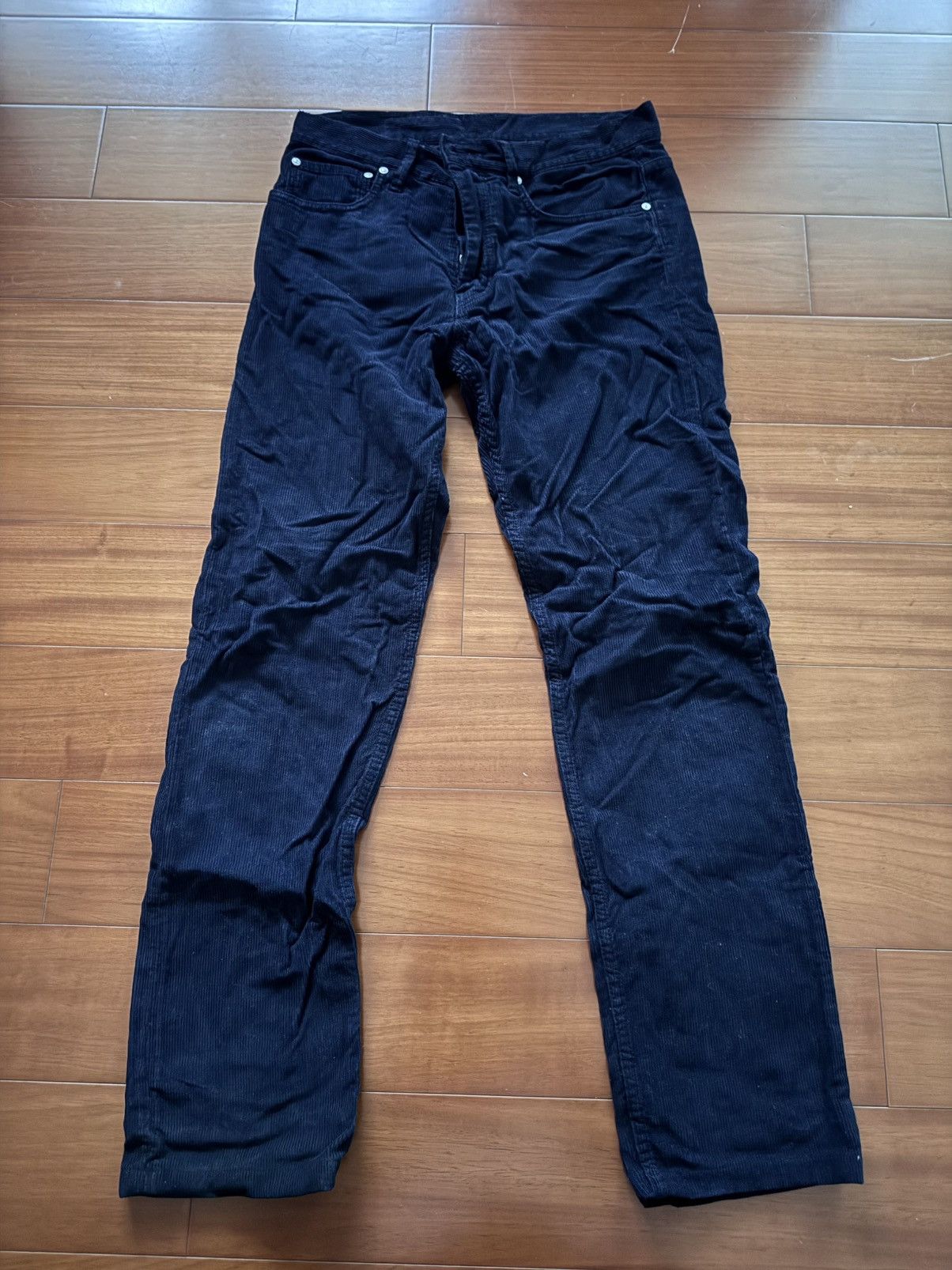 Our Legacy Our Legacy Navy Corduroy Trousers Size US 30 / EU 46 - 2 Thumbnail