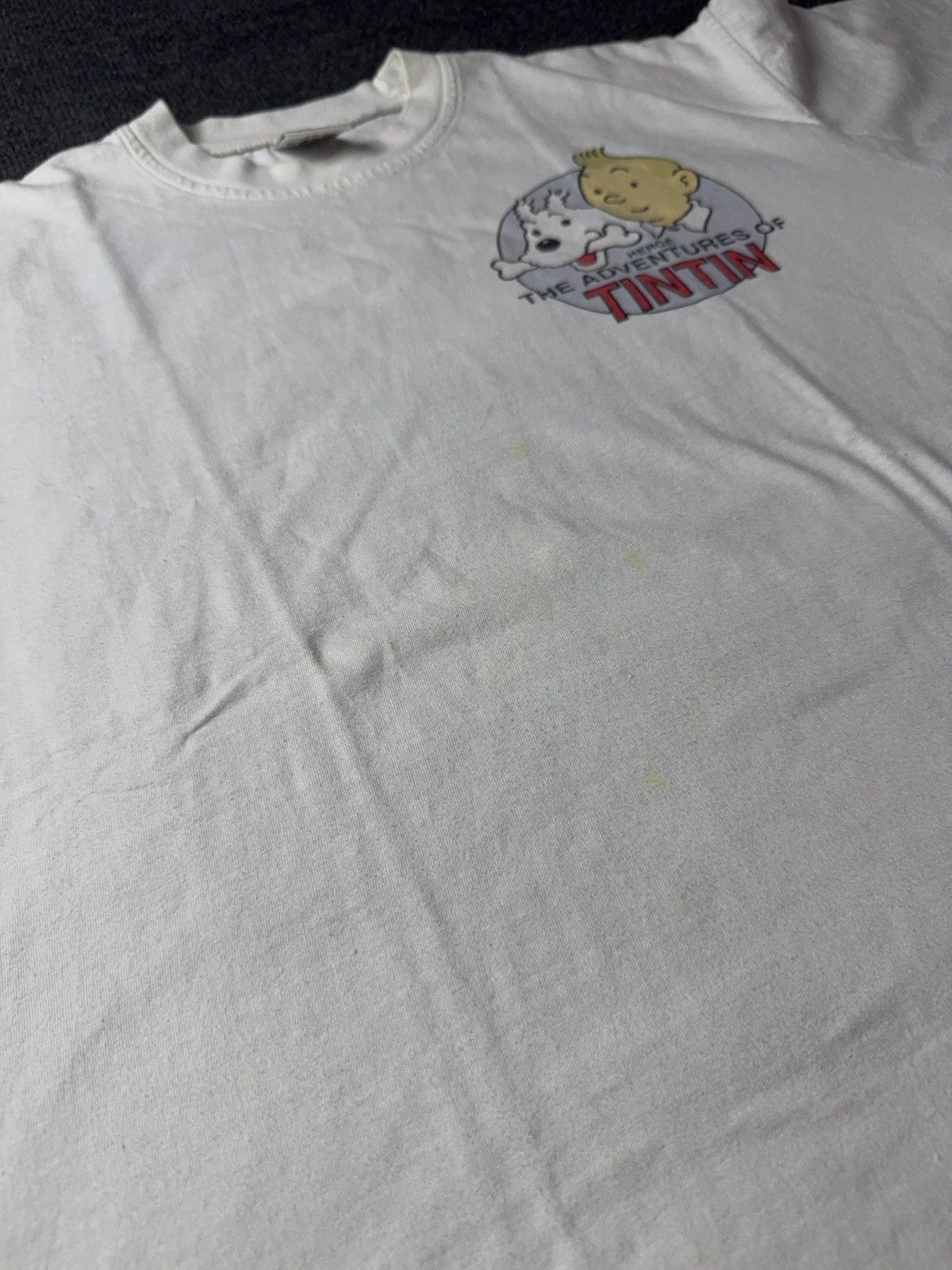 Vintage 00s Vintage Tintin Flight 714 Graphic Tee Y2K Cartoon Rare M Size US M / EU 48-50 / 2 - 19 Thumbnail