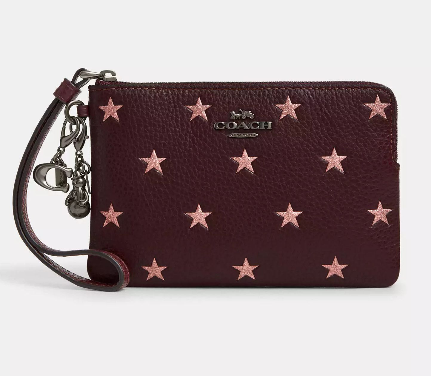 Coach Boxed Corner Zip Wristlet With Star Print And Charms CX174 Size ONE SIZE - 6 Thumbnail