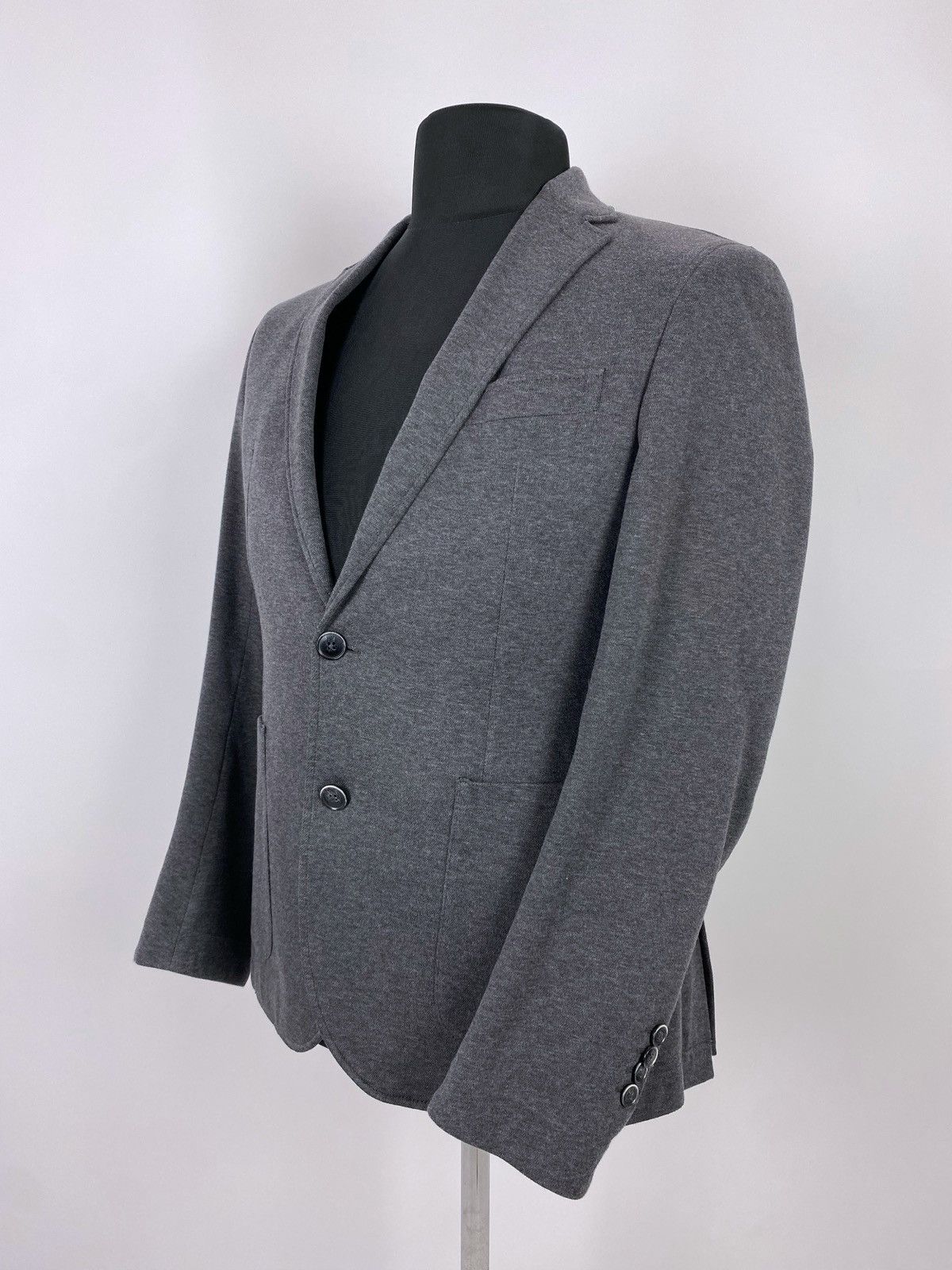 Hackett Hackett Piquet Jersey Gray Two Button Blazer Jacket Size US M / EU 48-50 / 2 - 2 Thumbnail