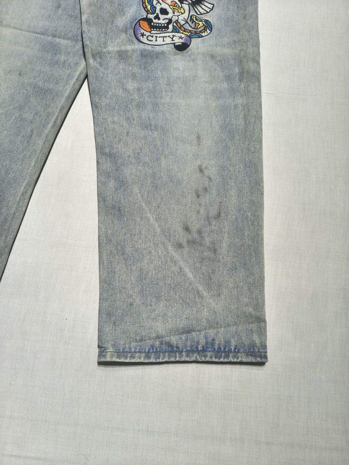 Ed Hardy DISTRESSED NEW YORK CITY ED HARDY JEANS🗽(041) Size US 32 / EU 48 - 6 Thumbnail
