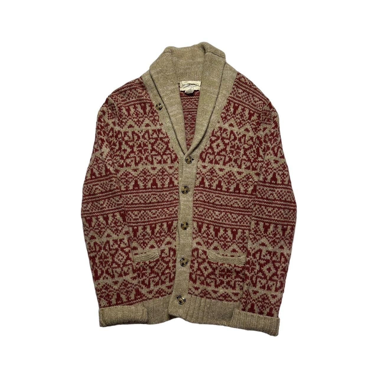 image of Denim And Supply Ralph Lauren x Polo Ralph Lauren Denim & Supply Wool Button-Up Sweater in Red, Wom
