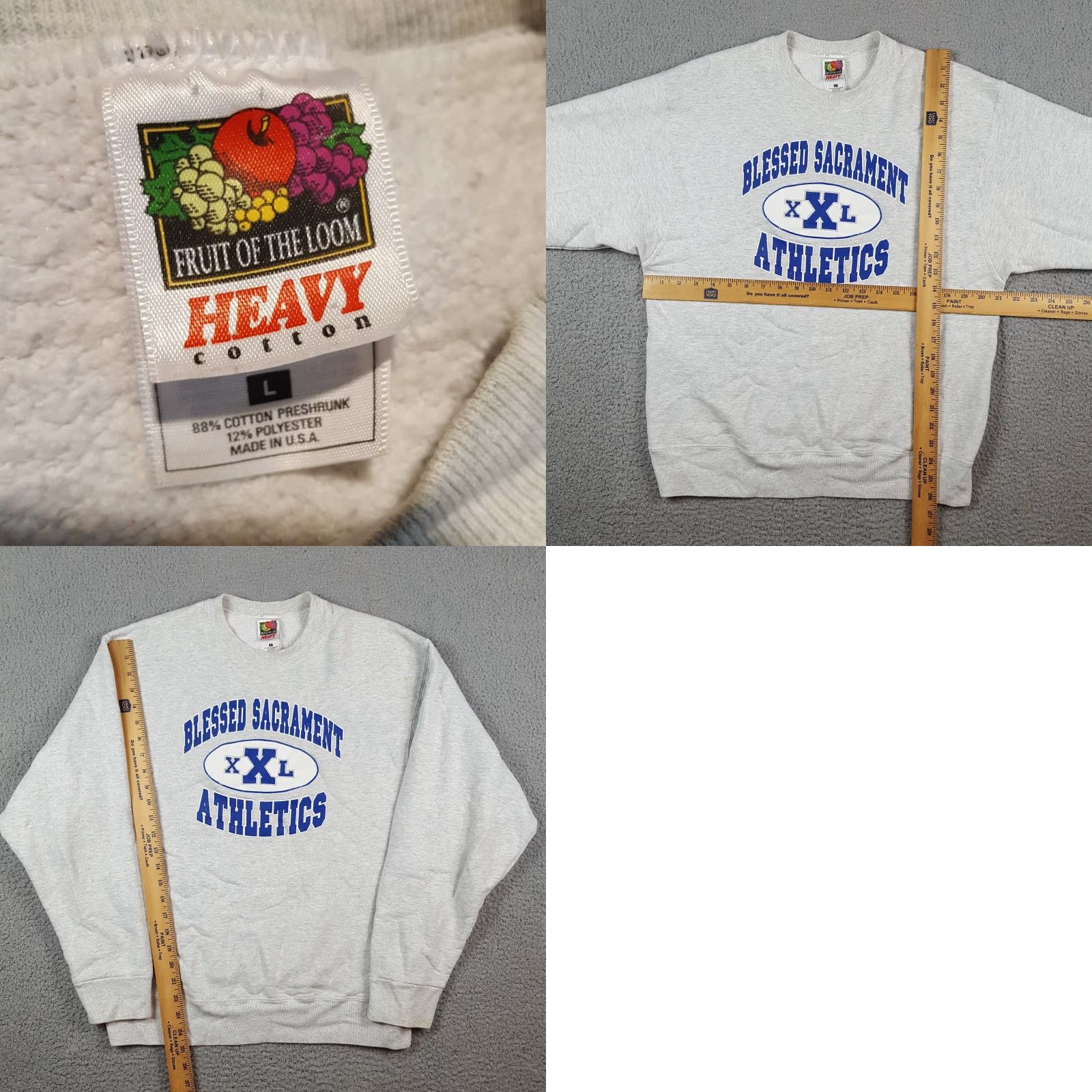 Fruit Of The Loom VINTAGE Blessed Sacrament Size L Religious Jesus Pullover Crewneck Sweatshirt Nike Size US L / EU 52-54 / 3 - 8 Thumbnail