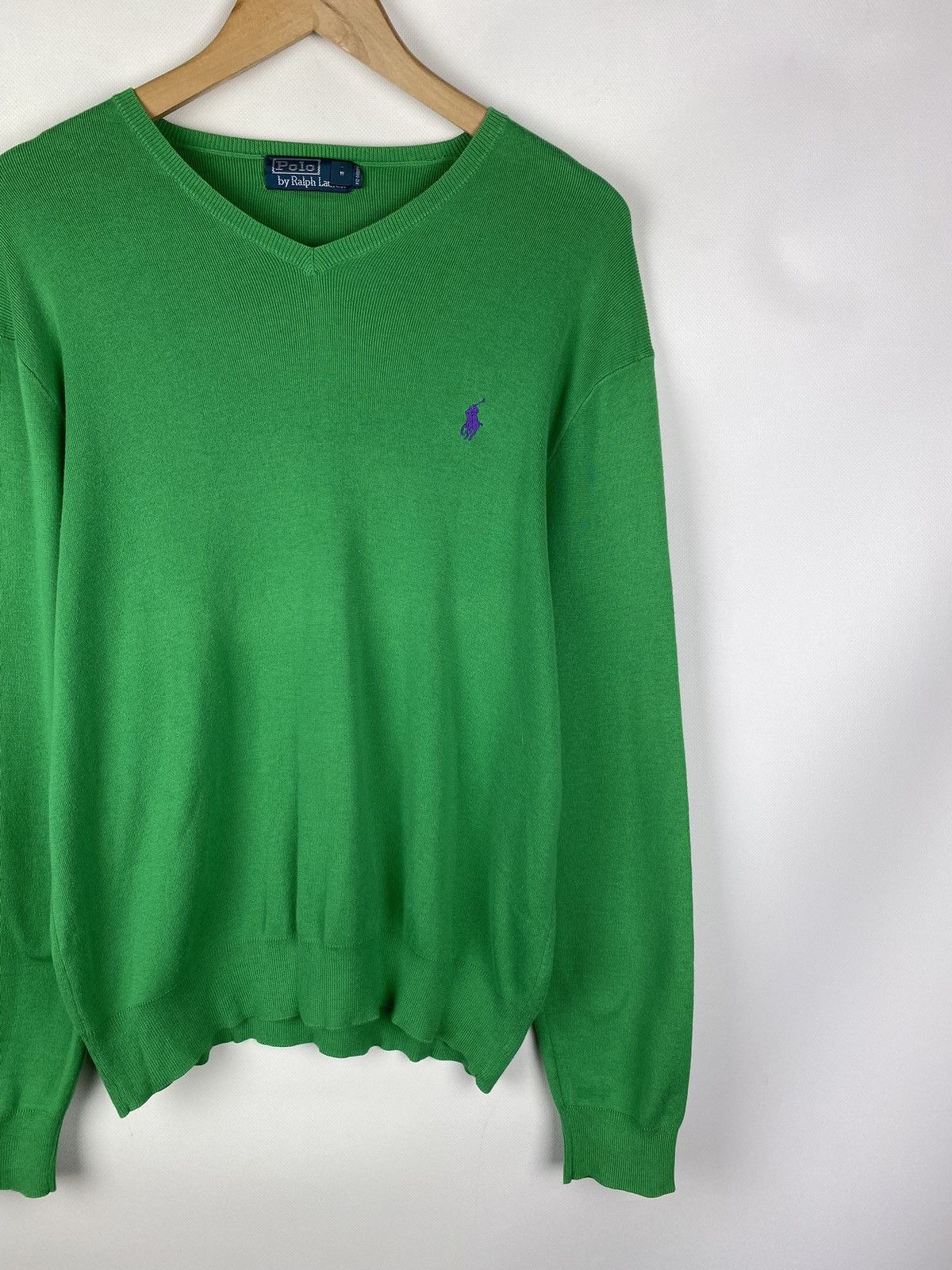 Polo Ralph Lauren Polo by Ralph Lauren vintage v-neck sweater pullover size L Size US L / EU 52-54 / 3 - 3 Thumbnail