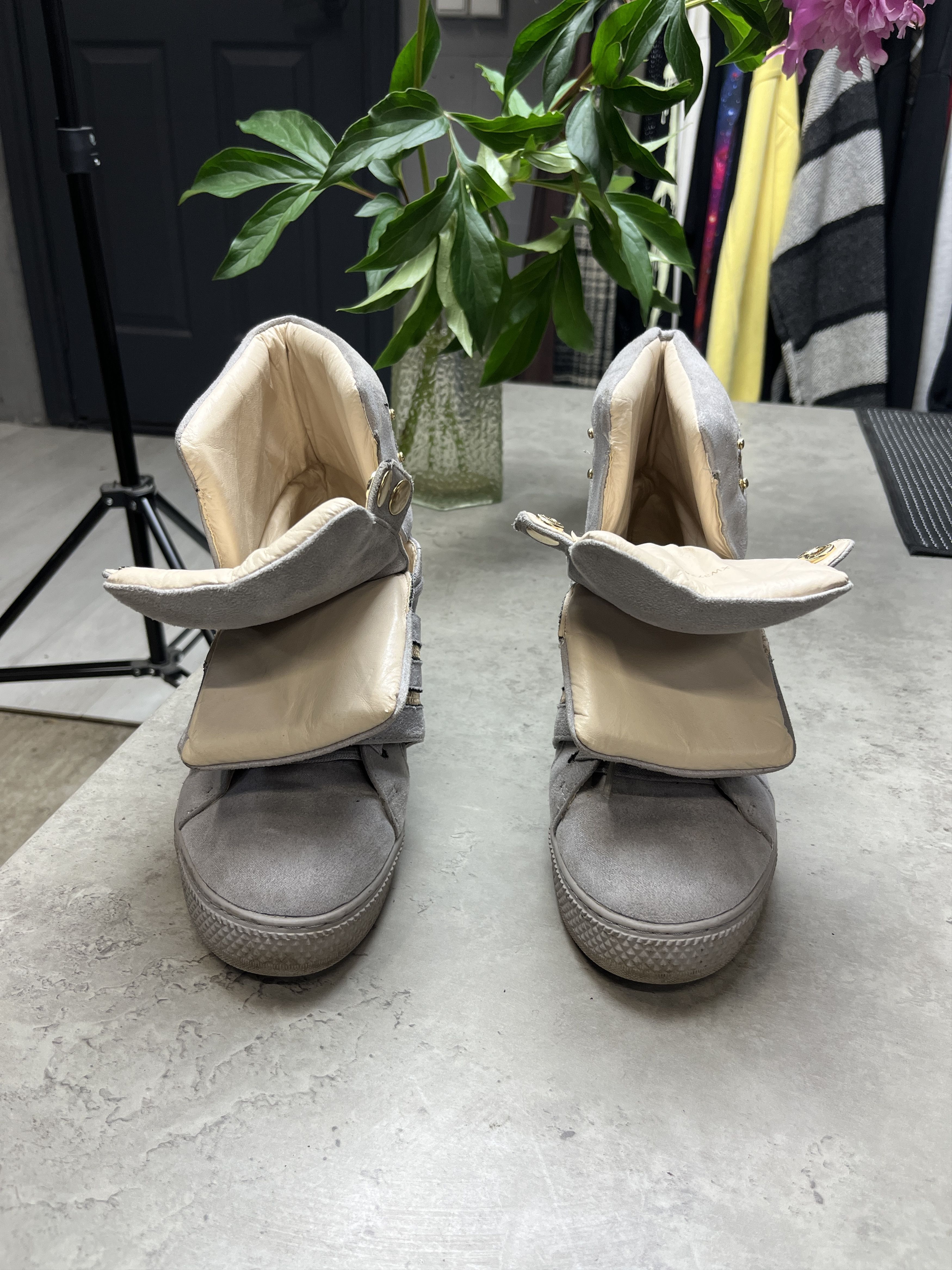Other 2000s LUBOO SUEDE VELCRO WEDGE SNEAKERS - 5119 Size US 7 / EU 40 - 2 Thumbnail