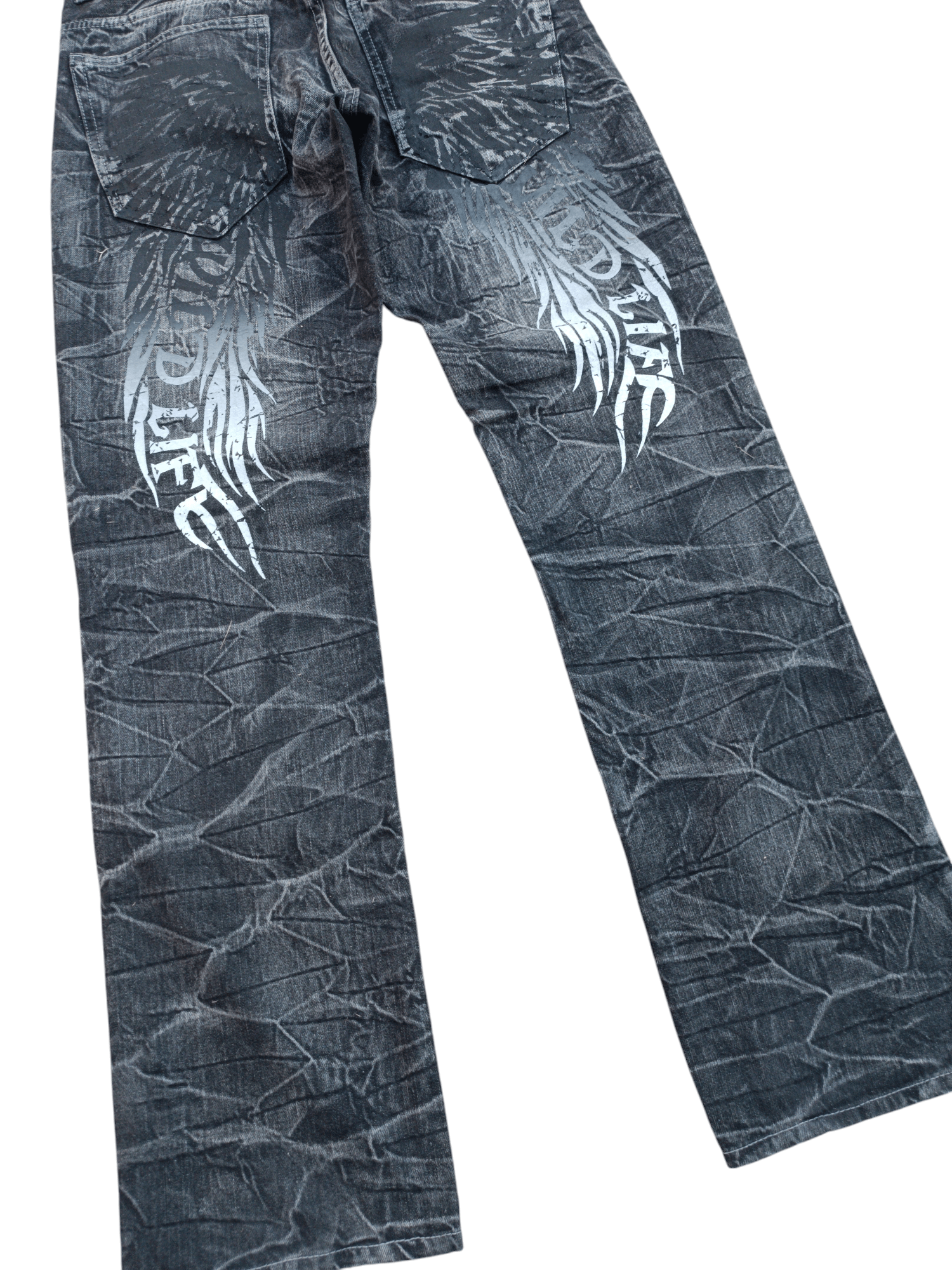 Japanese Brand Vintage Wild Life LGB Style Whiskers Skulls Denim Pants Size US 32 / EU 48 - 6 Thumbnail