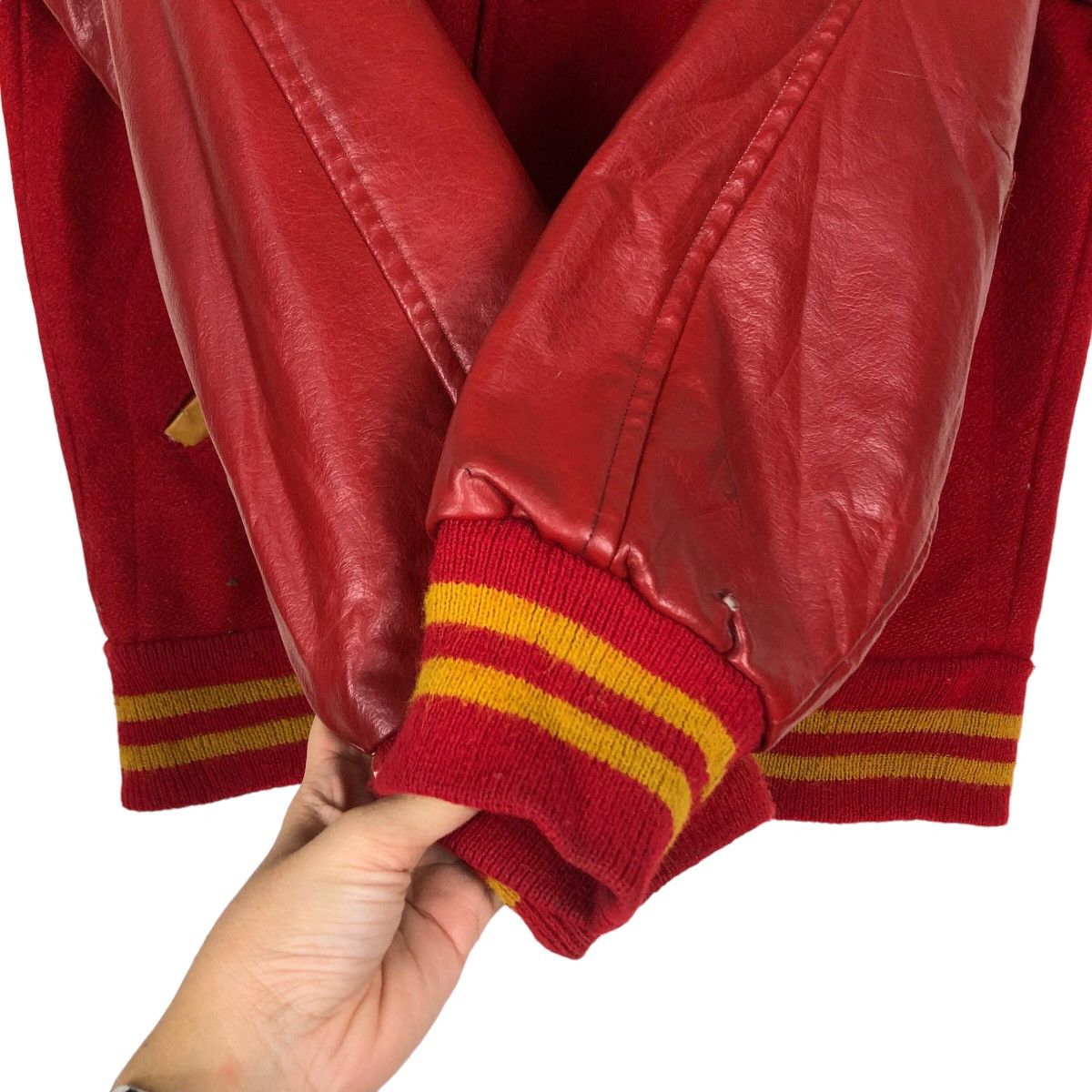 Japanese Brand 🔥VTG LEATHER VARSITY JACKET MILITARY TOYO ENTERPRISE Size US M / EU 48-50 / 2 - 14 Thumbnail