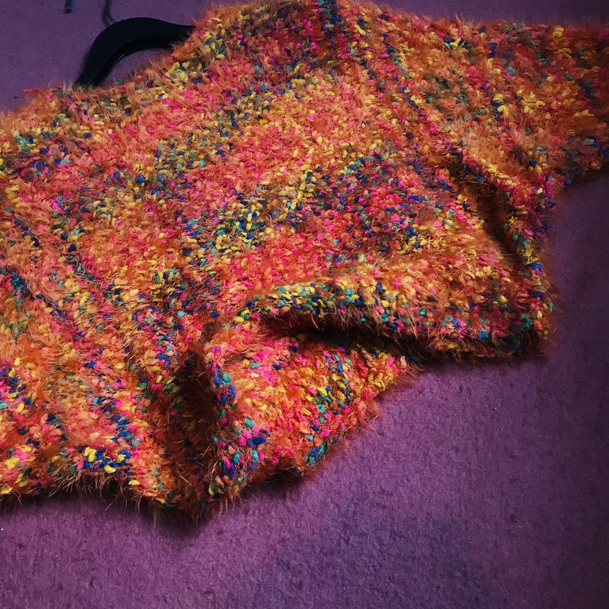 Other Vintage Hand Knitted Cropped Sweater Size M / US 6-8 / IT 42-44 - 2 Thumbnail
