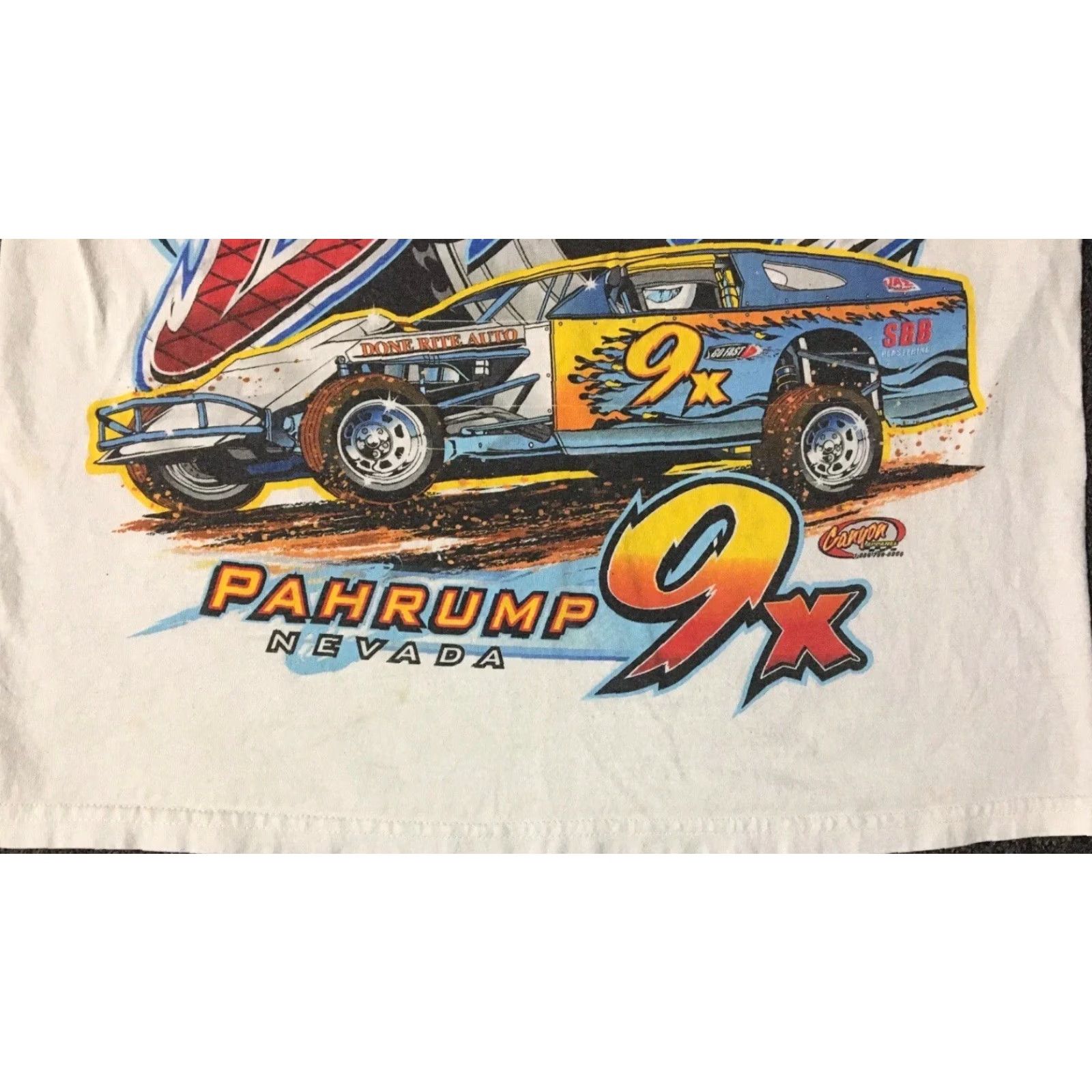 NASCAR VINTAGE Jim Bonetti Dwarf Car Racing Shirt XS White NASCAR Y2K Grunge 80s 90s Size US XS / EU 42 / 0 - 5 Thumbnail