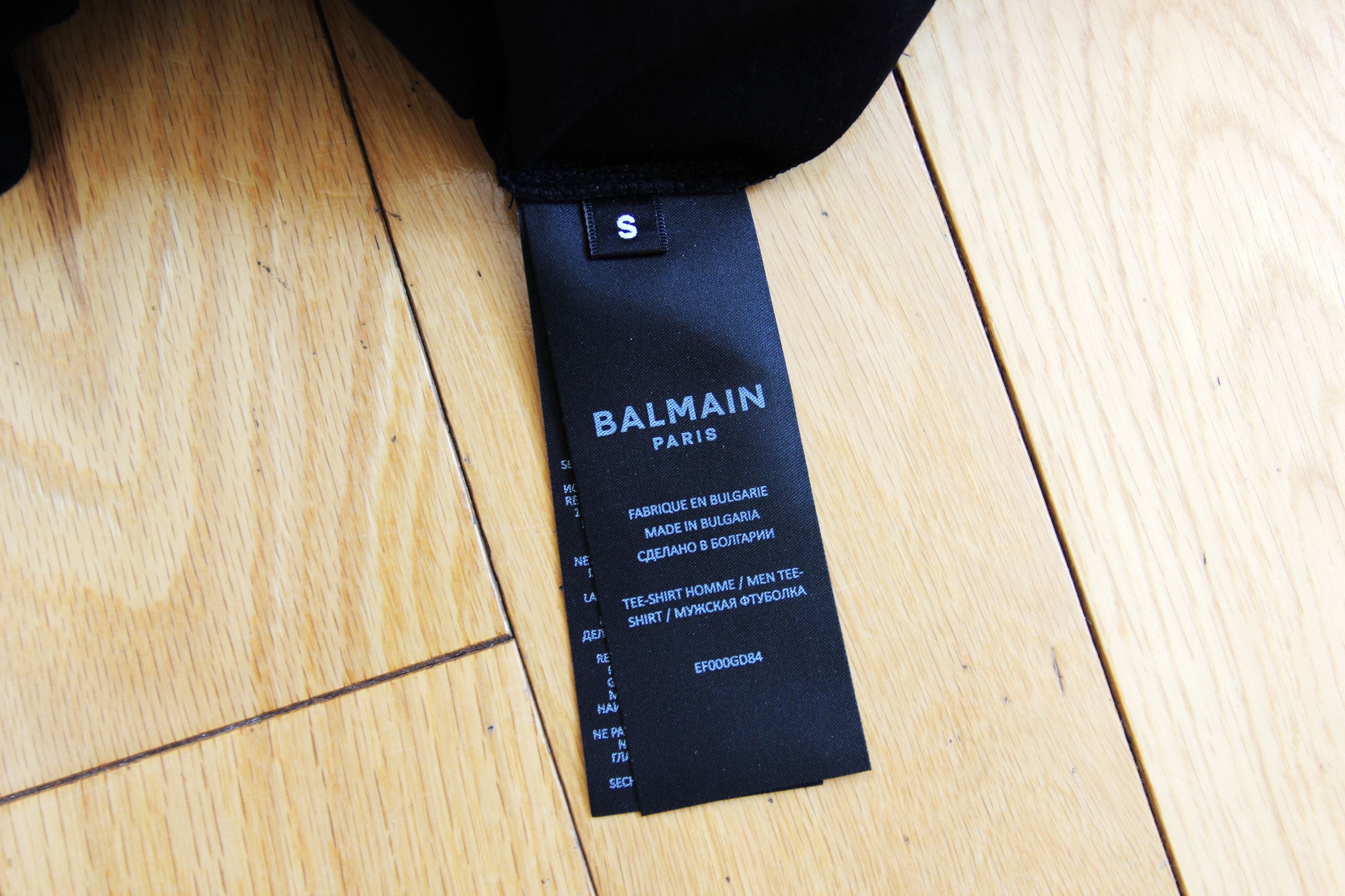 Balmain BNWT AW25 BALMAIN VINTAGE GOLD LOGO BLACK TSHIRT S Size US S / EU 44-46 / 1 - 9 Thumbnail