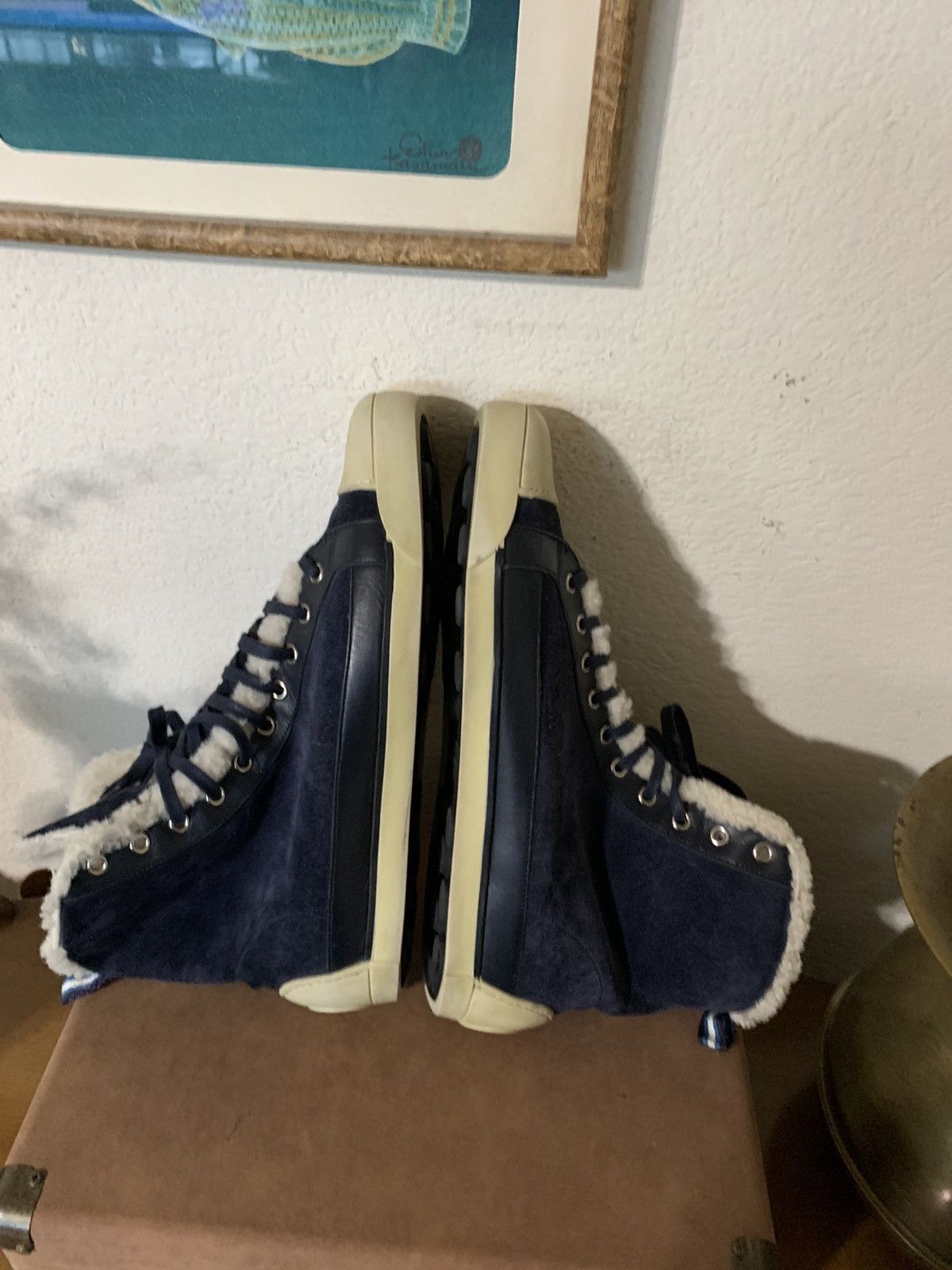 Gucci Suede Shearling Fashion Sneakers Size US 10.5 / EU 43-44 - 9 Thumbnail